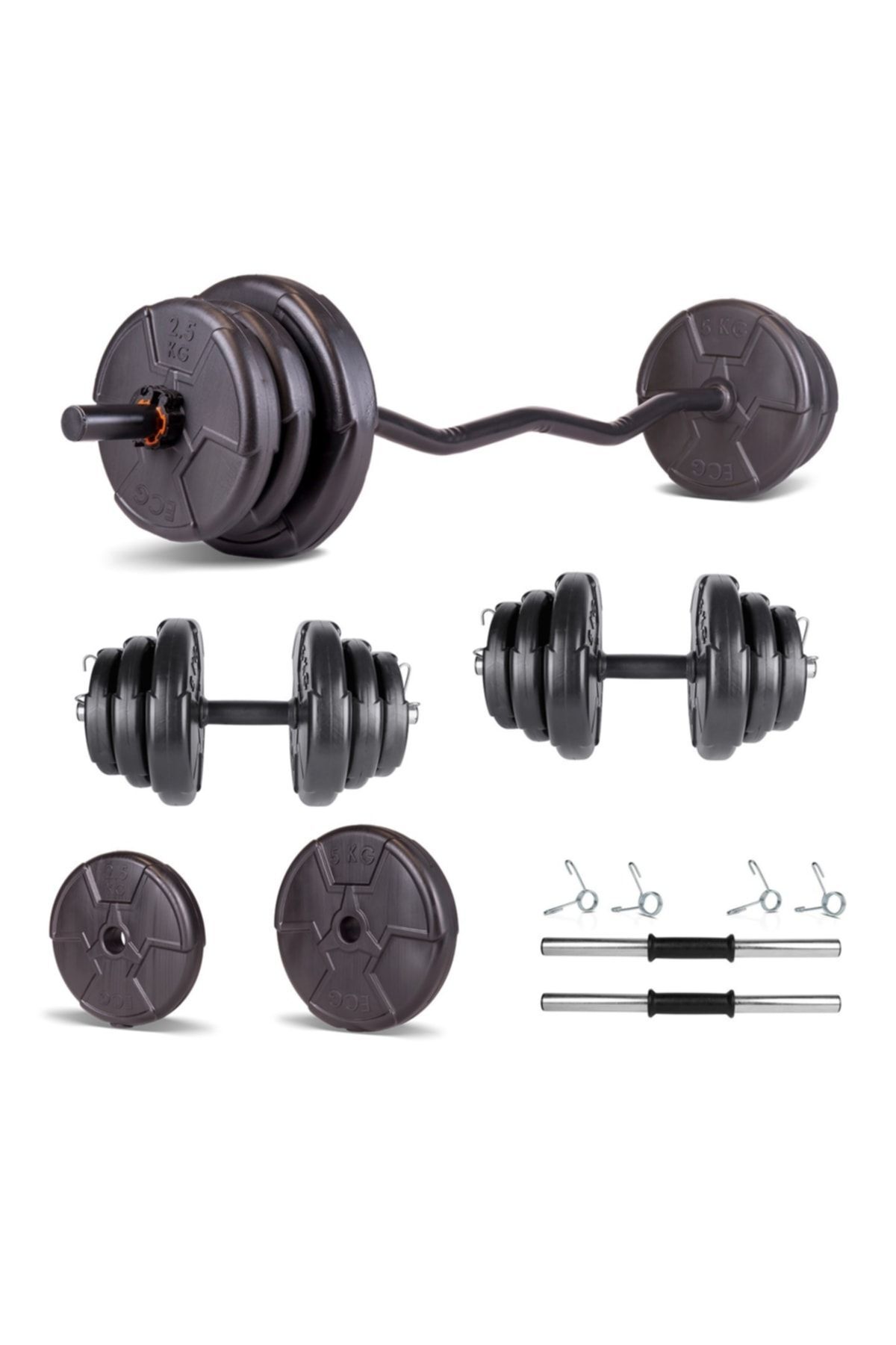 SerenityHaven Ecgspor HERO Serisi 25 KG Z BAR Dambıl Seti ve Fitness Ağırlık Seti