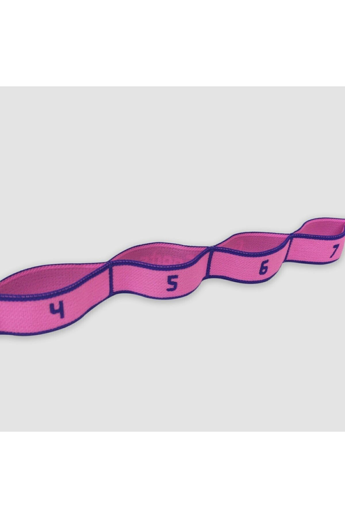 SerenityHaven Pembe Numaralı Pilates Yoga Egzersiz Esneme Direnç Bandı 100 cm Orta Sert Direnç Lastiği