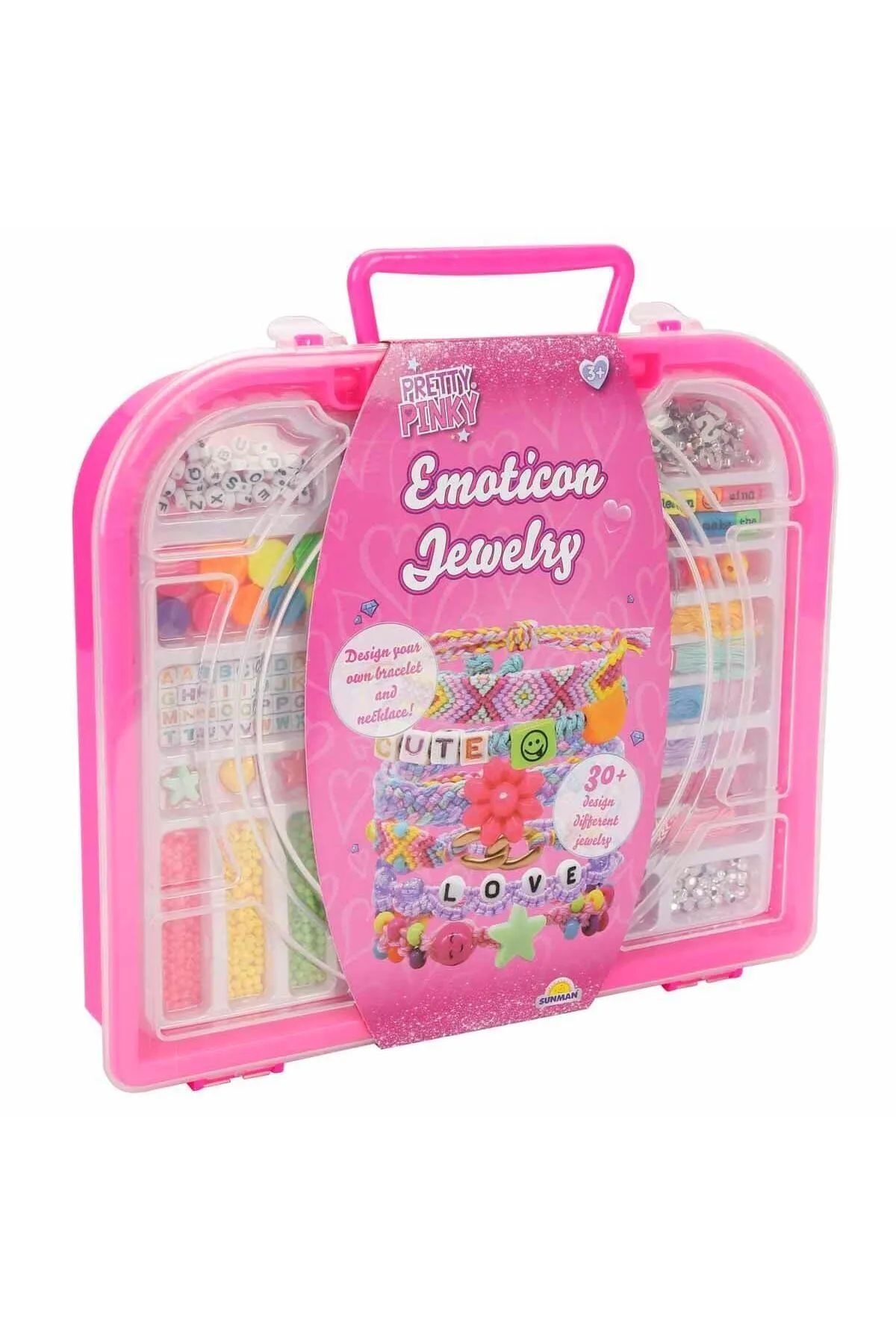Sunman-I Chose I Bought Pretty Pinky Message Beads 11032 Hobby Set with Bag 3 4