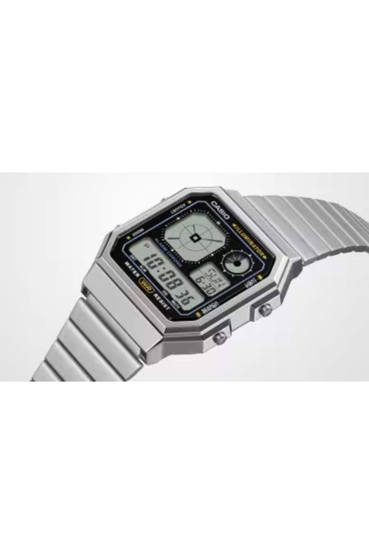 Casio-CASIO Men's Digital Black Dial Watch - A130WEGG-1ADF 3