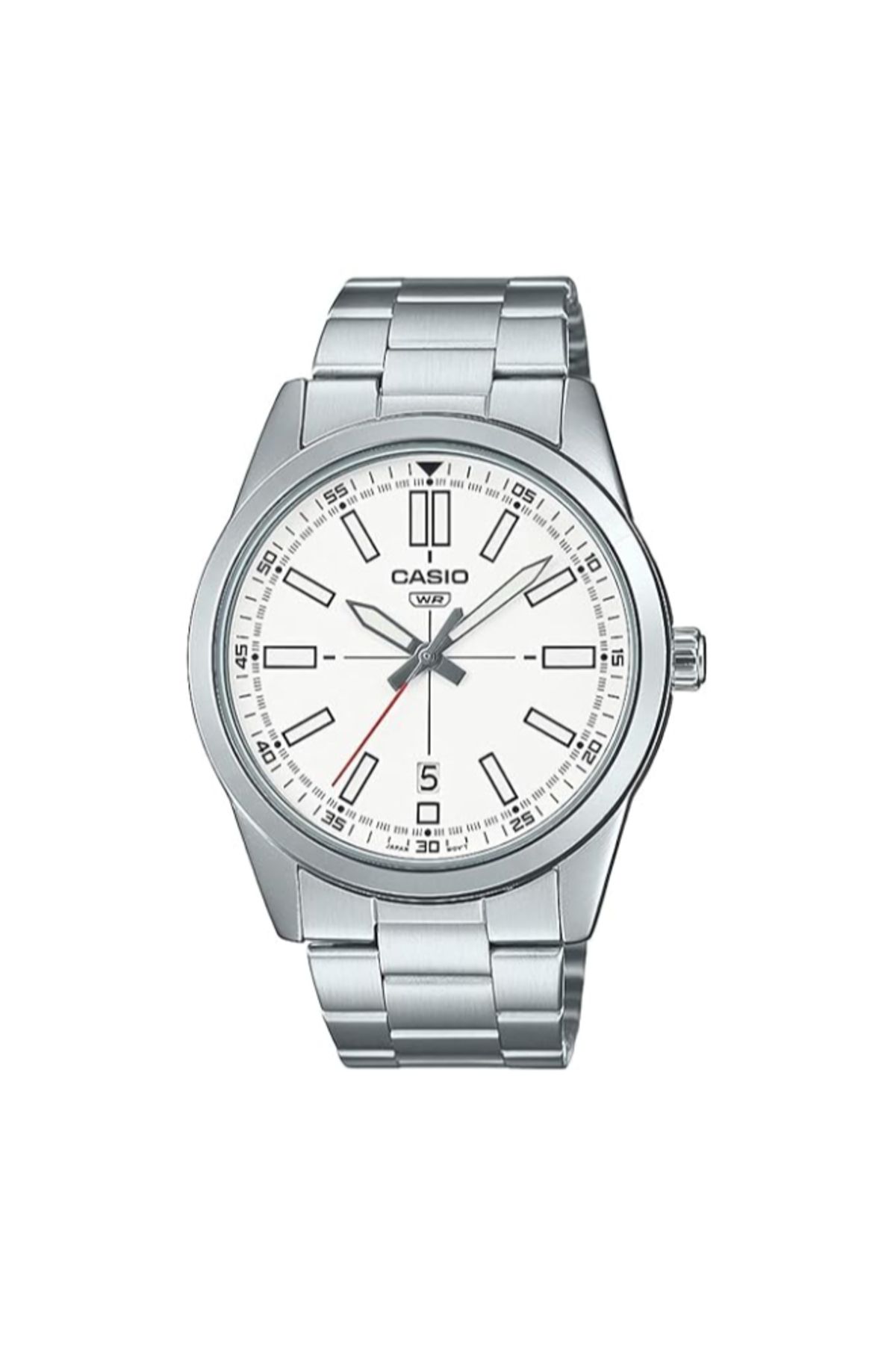 Casio-CASIO Men's Analog White Dial Watch - MTP-VD02D-7EUDF 2