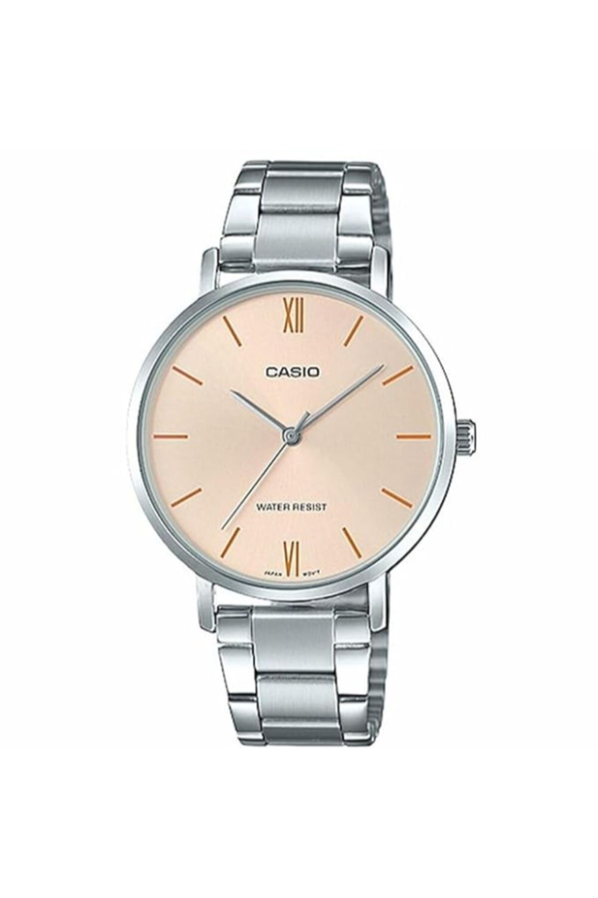 Casio-CASIO Women's Analog Peach Dial Watch - LTP-VT01D-4BUDF 2