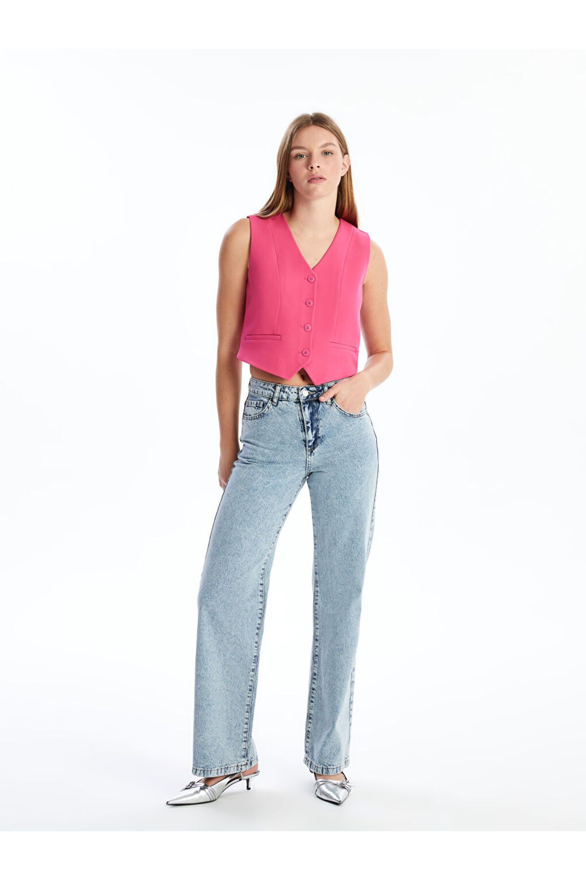LC Waikiki LCW Jeans Indigo Wideleg Kadın Jean Pantolon S52272Z8NVY25