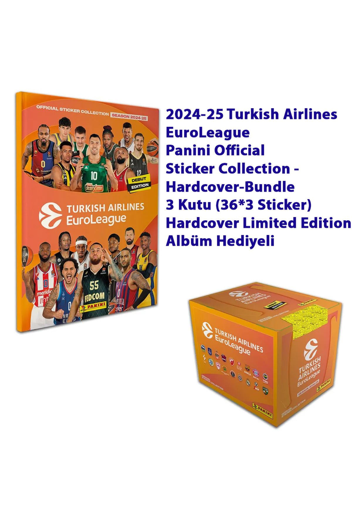 Panini Special Turkish Airlines EuroLeague Panini Official Sticker Collection Hardcover Ltd Series