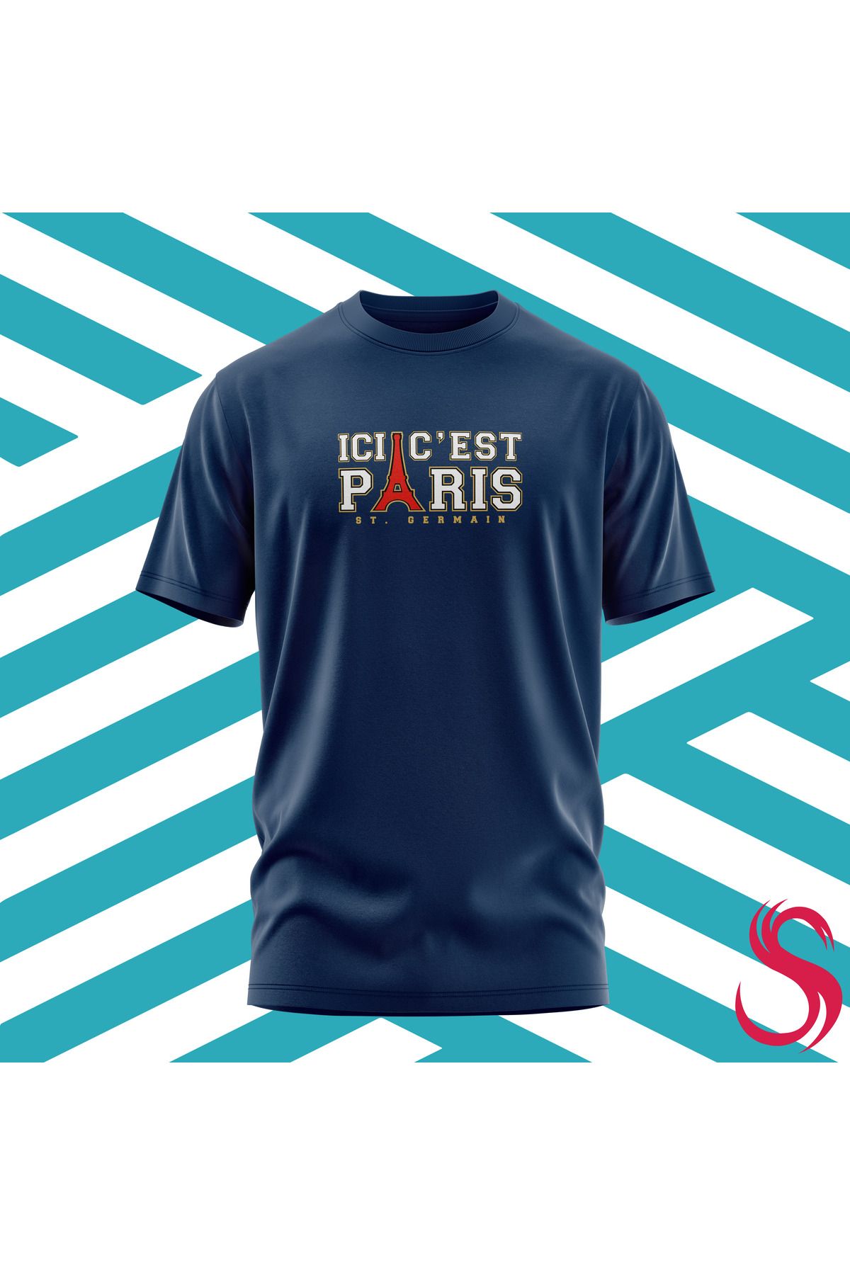 Scudetto T-Shirt ICI CEST PARIS Unisex Tişört