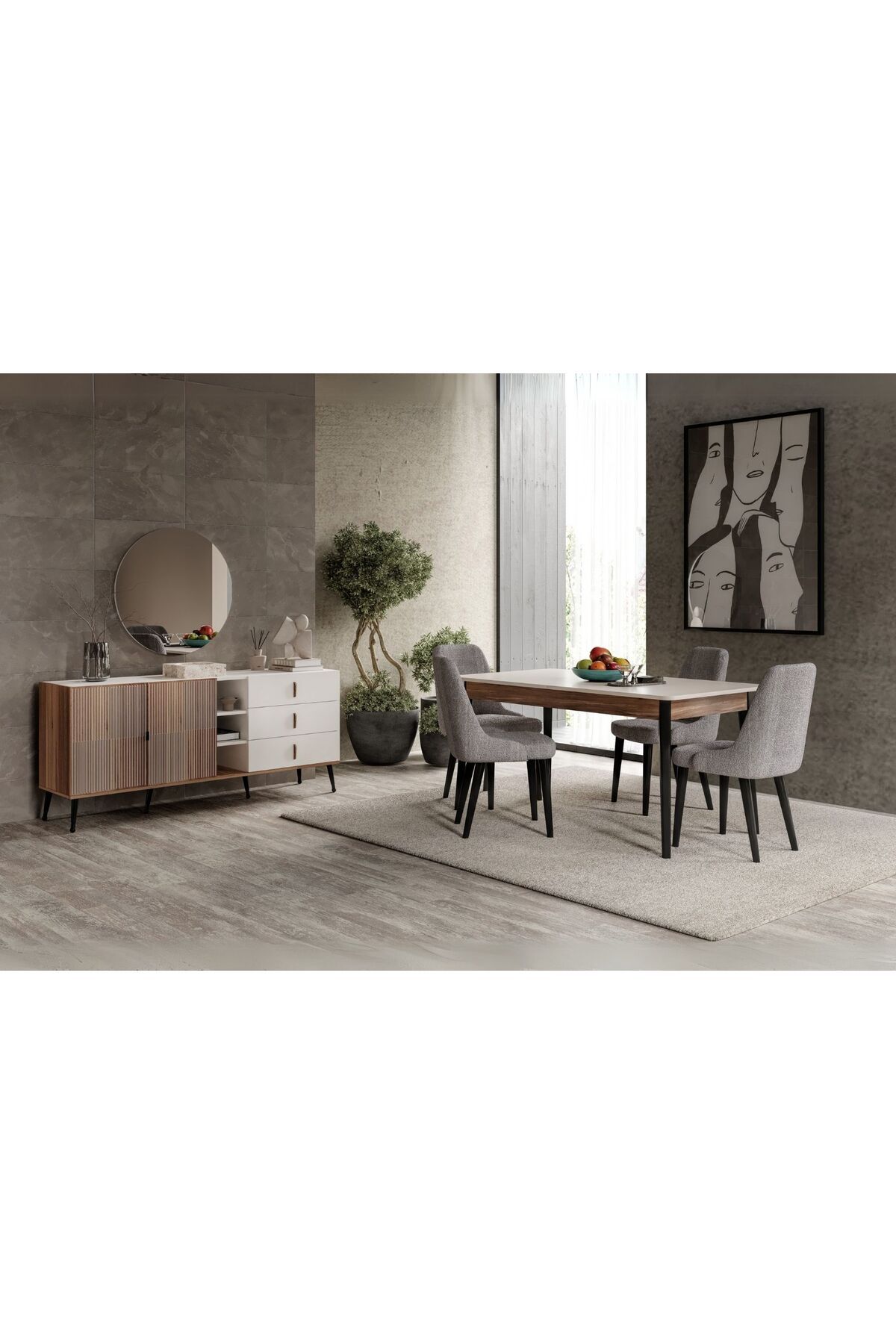 Doressa Stone Yemek Odası Takımı