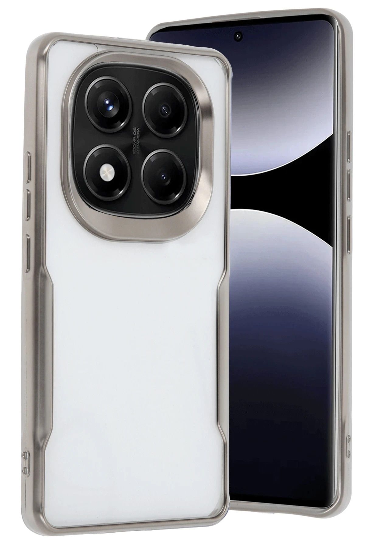 NewFace Xiaomi Redmi Note 14 Pro Plus Kılıf Boyi Silikon Kapak - Titan Gri MRAYD