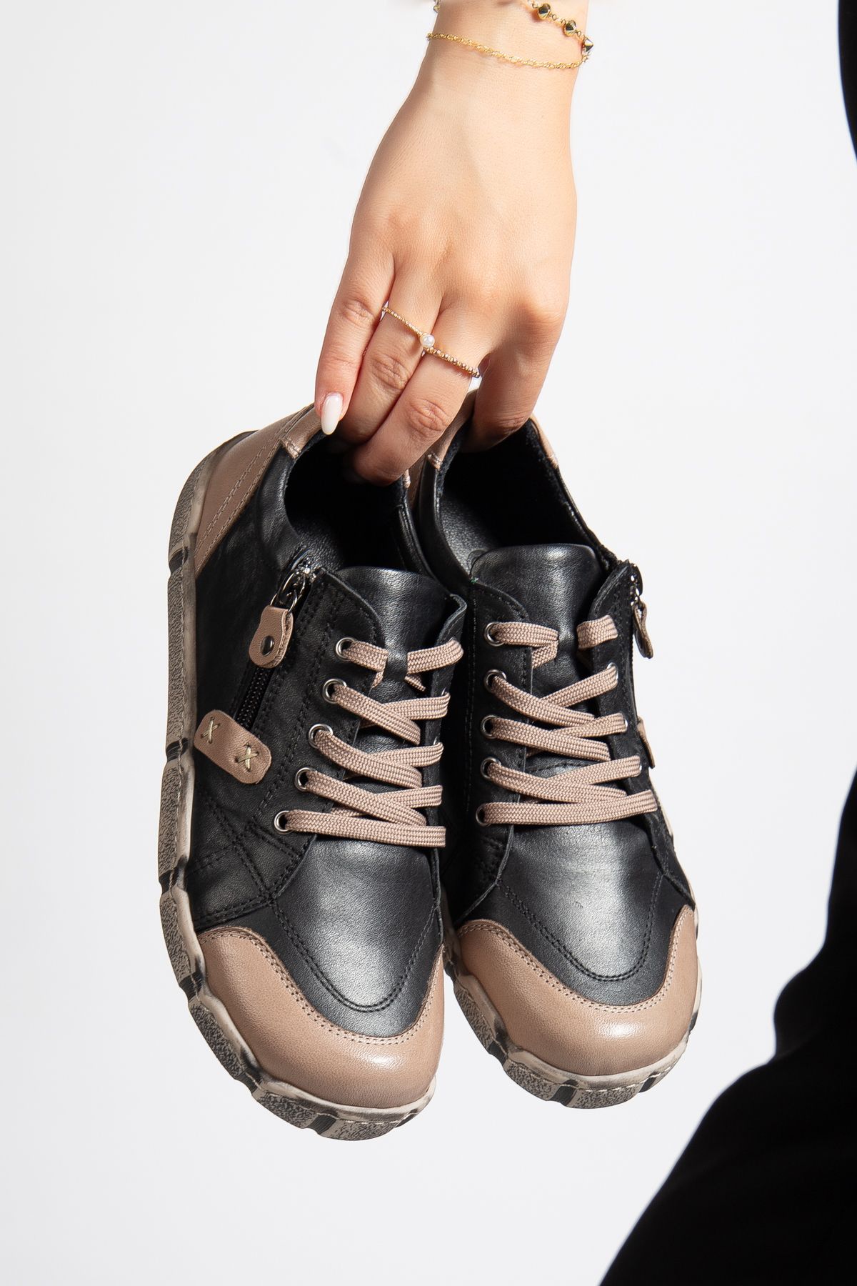 CANİLH Hakiki Deri Yumuşak Tabanlı Günlük Sneaker