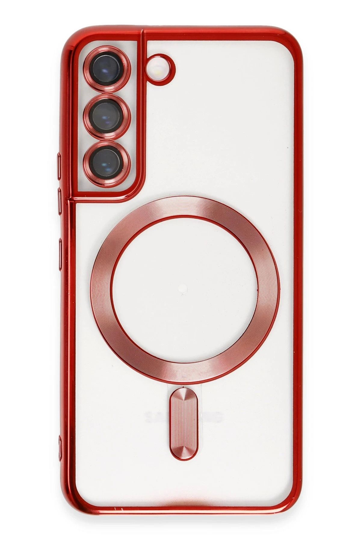 NewFace Samsung Galaxy S22 Kılıf Kross Magneticsafe Kapak - Kırmızı FLKRY