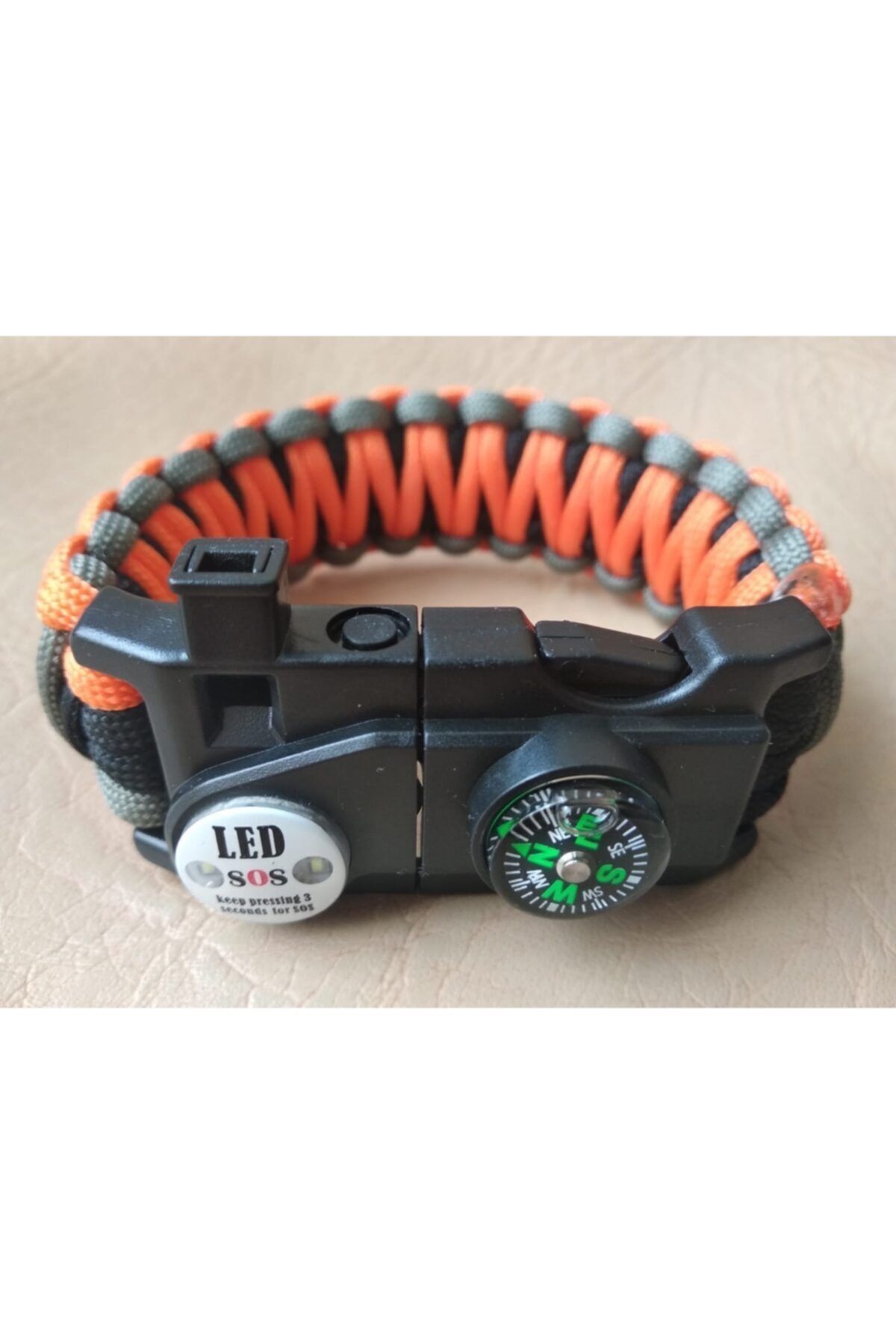 SerenityHaven Paracord Survival Sos Led Işıklı Ateş Başlatıcılı 19 In 1 Bileklik