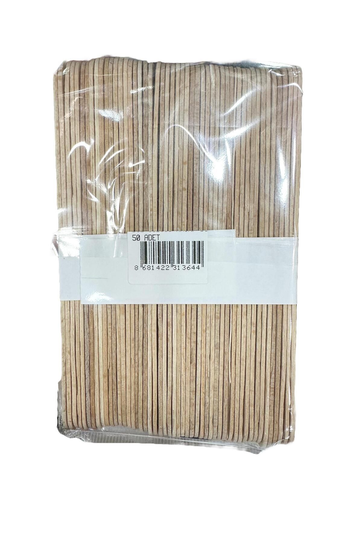 omeyva Dil Çubuğu Ahşap Maket Çubukları 2 x 15 Cm. - 50 Adetlik Paket