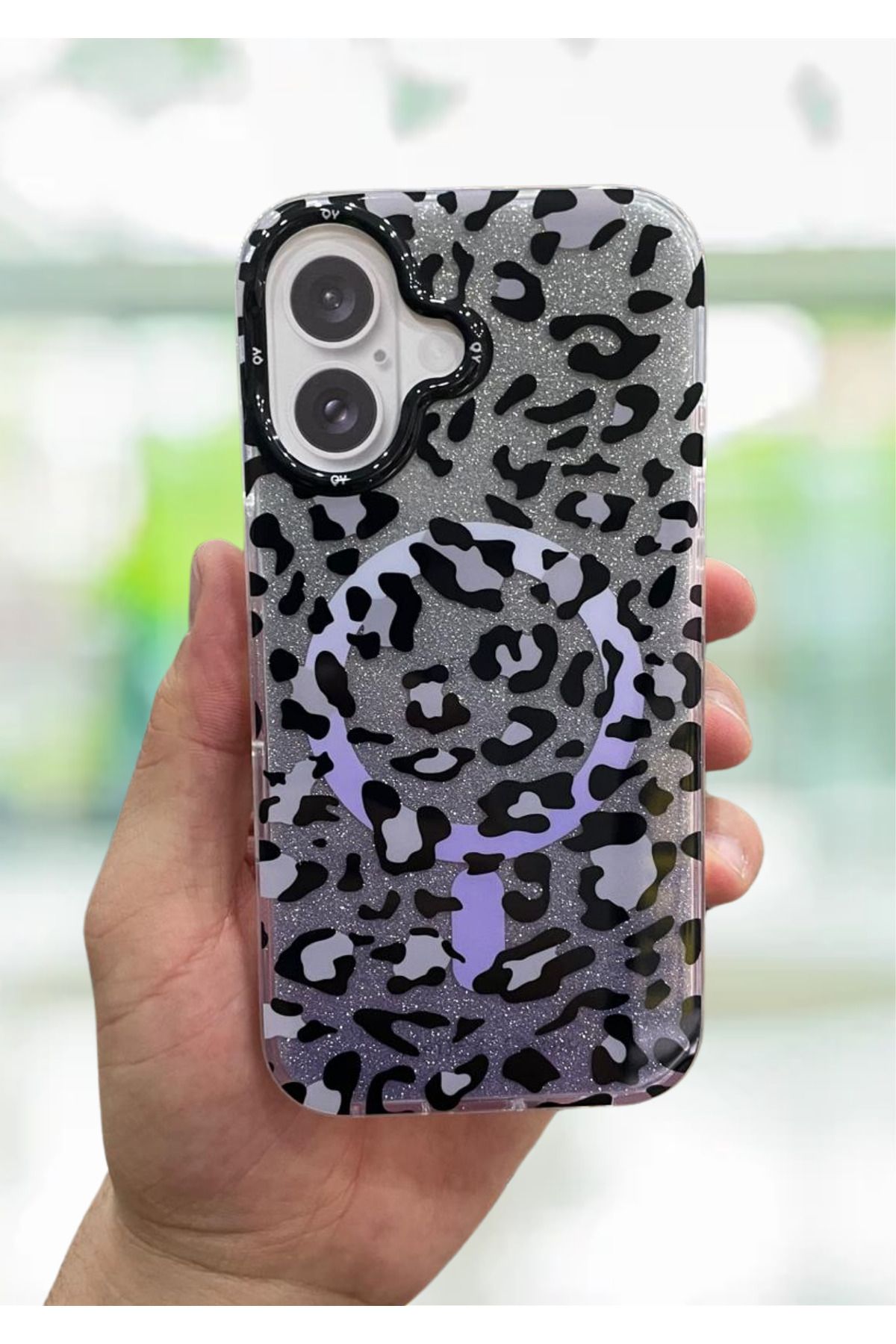 NEXE İPHONE 16 KILIF LEOPAR DESEN RENKLİ MAGSAFE ŞARJ DESTEKLİ LÜX PREMİUM KAPAK