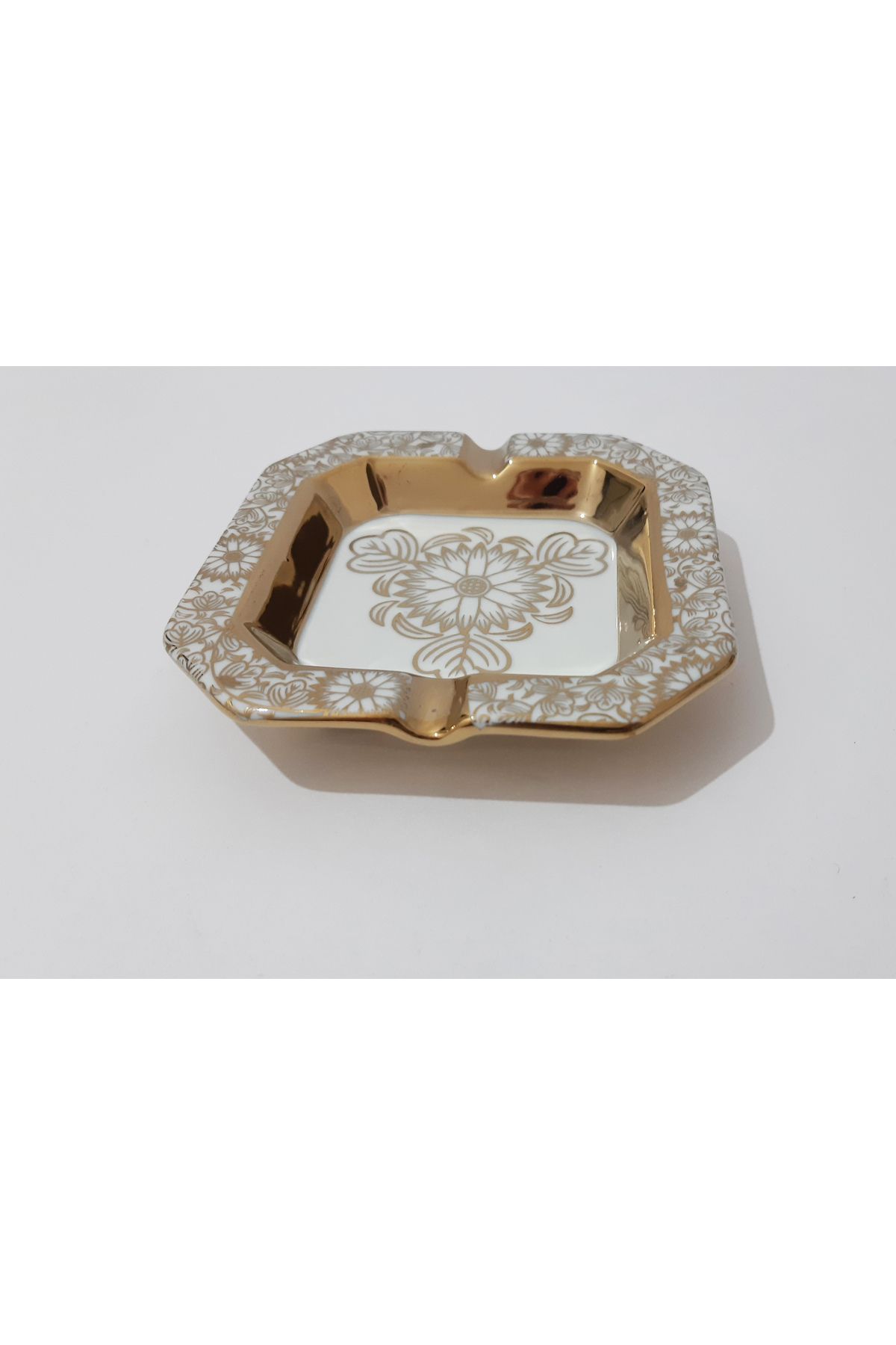 renkli çiçekler-Τασάκι 12,5x12,5 CM Κεραμικό Τασάκι με σχέδιο 6