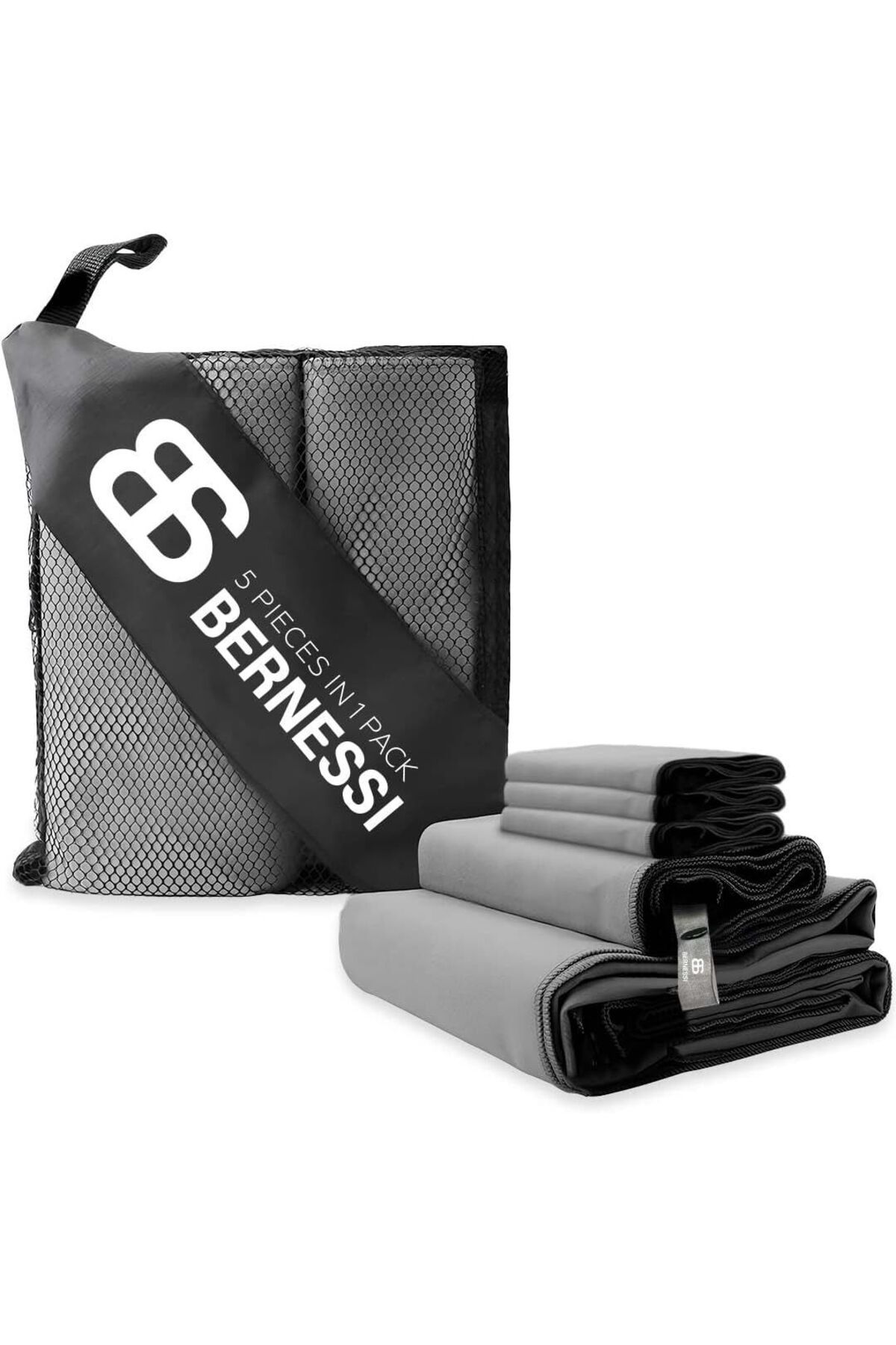 BERNESSI 5'li Paket Mikrofiber Spor Havlusu