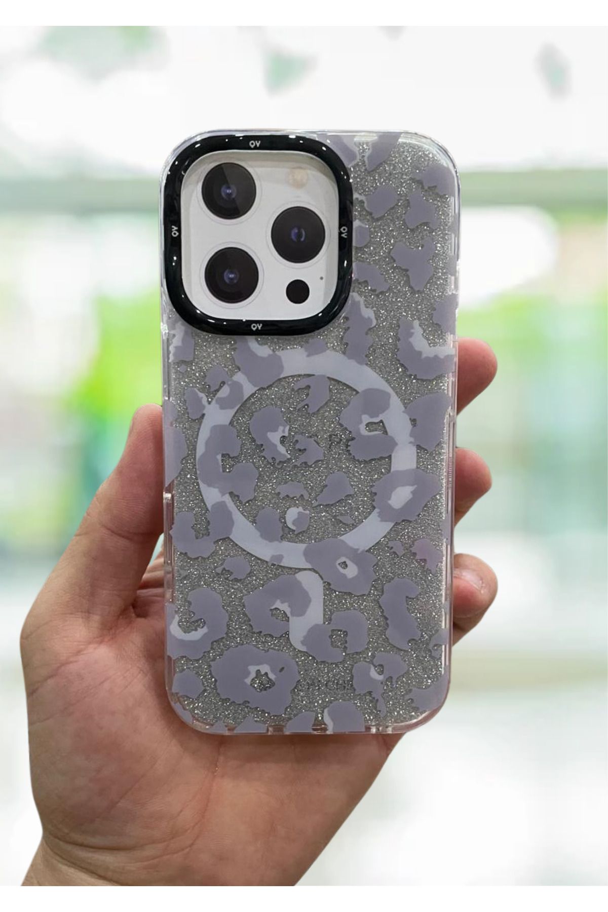 NEXE İPHONE 16 PRO KILIF LEOPAR DESEN RENKLİ MAGSAFE ŞARJ DESTEKLİ LÜX PREMİUM KAPAK