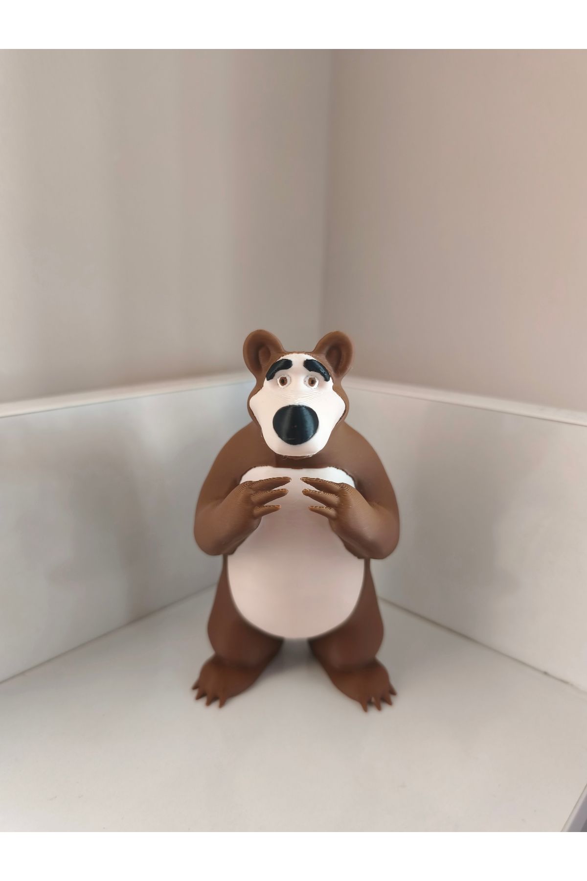 Alwin3d Koca Ayı Figür Oyuncak (Koca Ayı ile Masha)