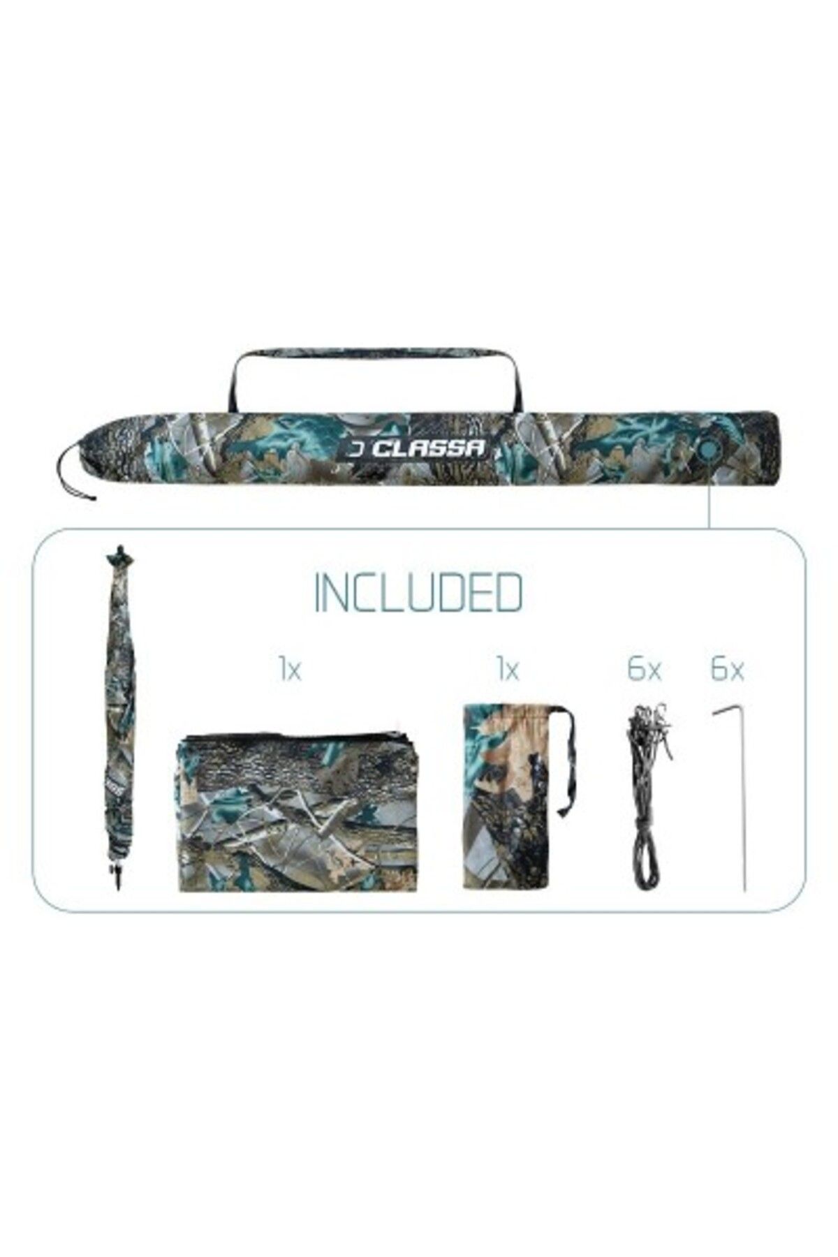 DELPHİN-Delphin CLASSA CAMO sidewall umbrella, 250 cm diameter, cords + fixing nails, carrying case 7