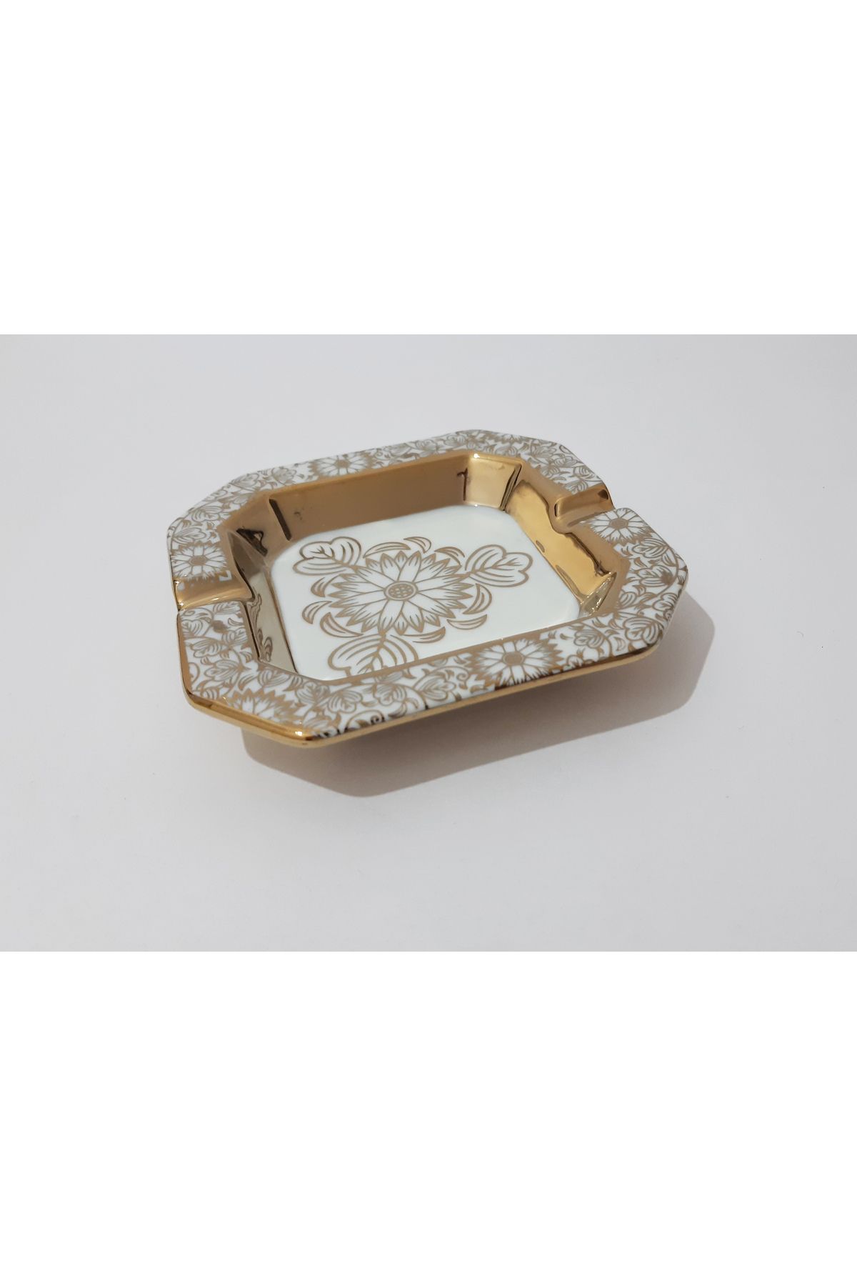 renkli çiçekler Küllük 12.5x12.5 CM Desenli Seramik Kül Tablası