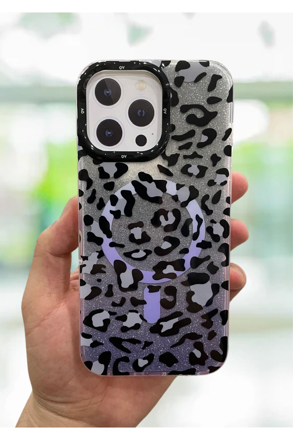 NEXE İPHONE 16 PRO MAX KILIF LEOPAR DESEN RENKLİ MAGSAFE ŞARJ DESTEKLİ LÜX PREMİUM KAPAK