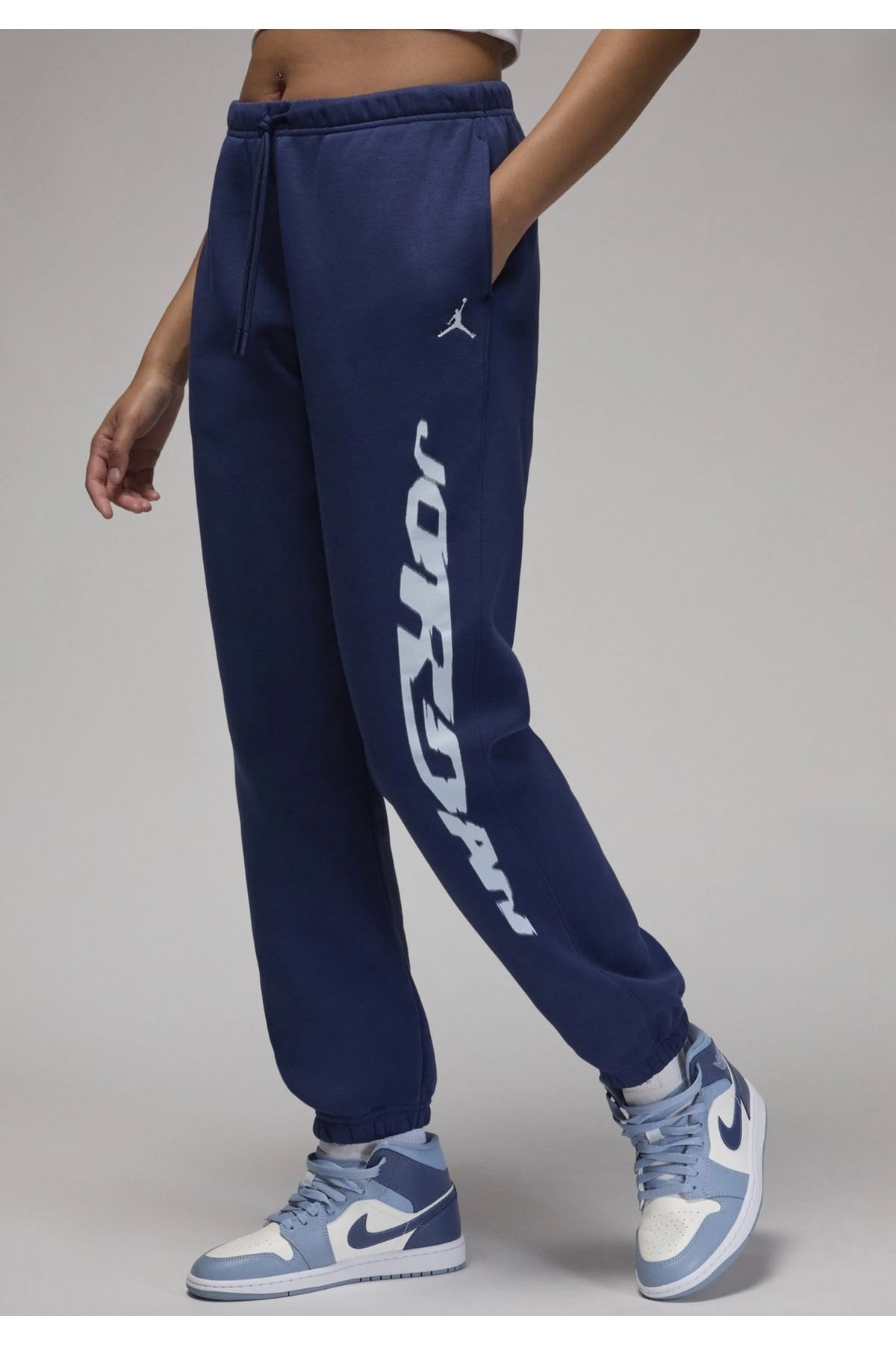 Nike Jordan Brooklyn Fleece Pant HO Gfx Lacivert Kadın Eşofman Altı