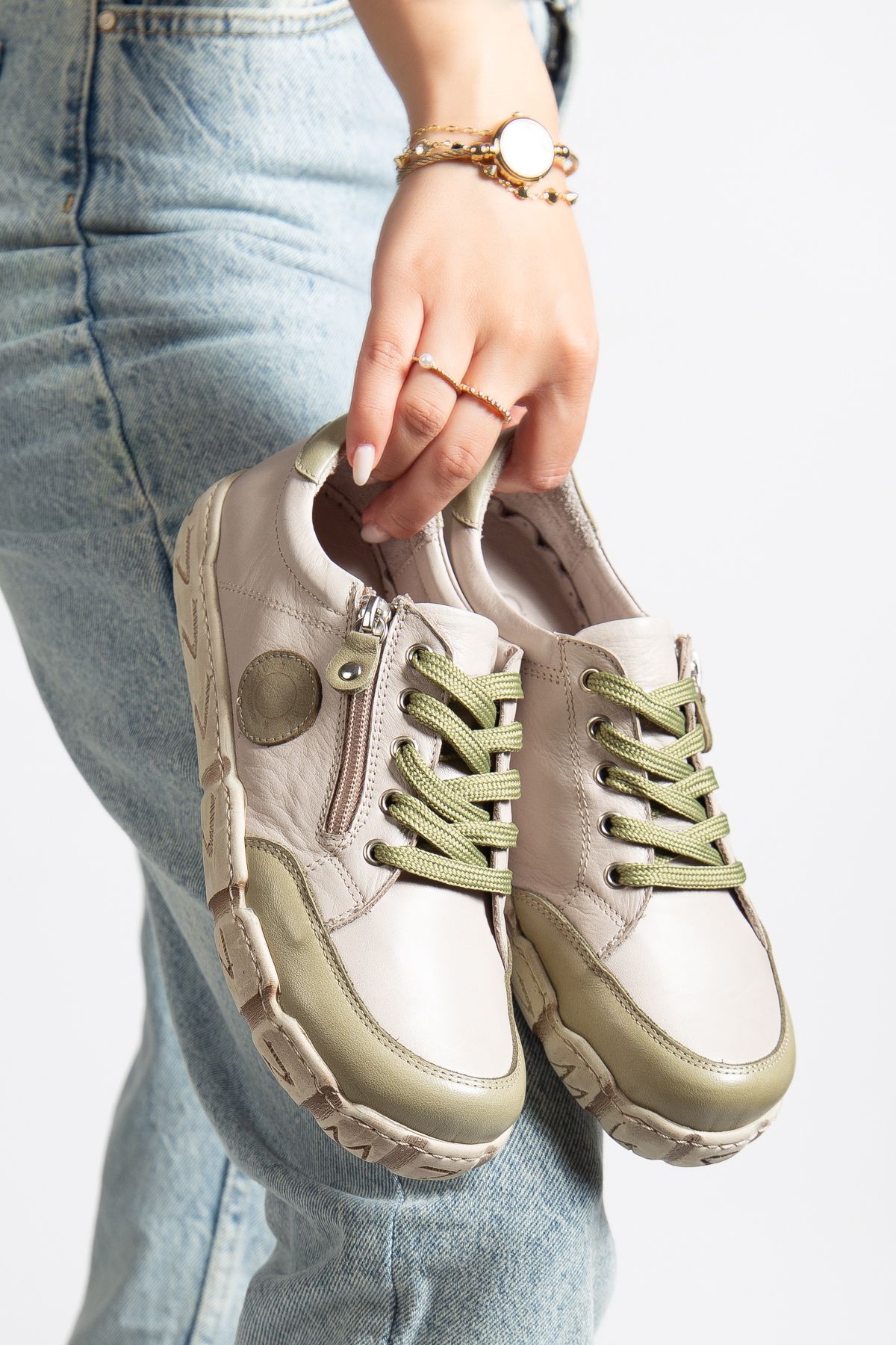 CANİLH Hakiki Deri Yumuşak Tabanlı Günlük Sneaker