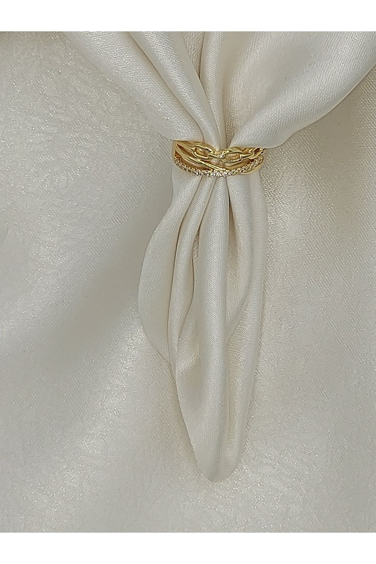 Butik Zincirli Çelik Yüzük