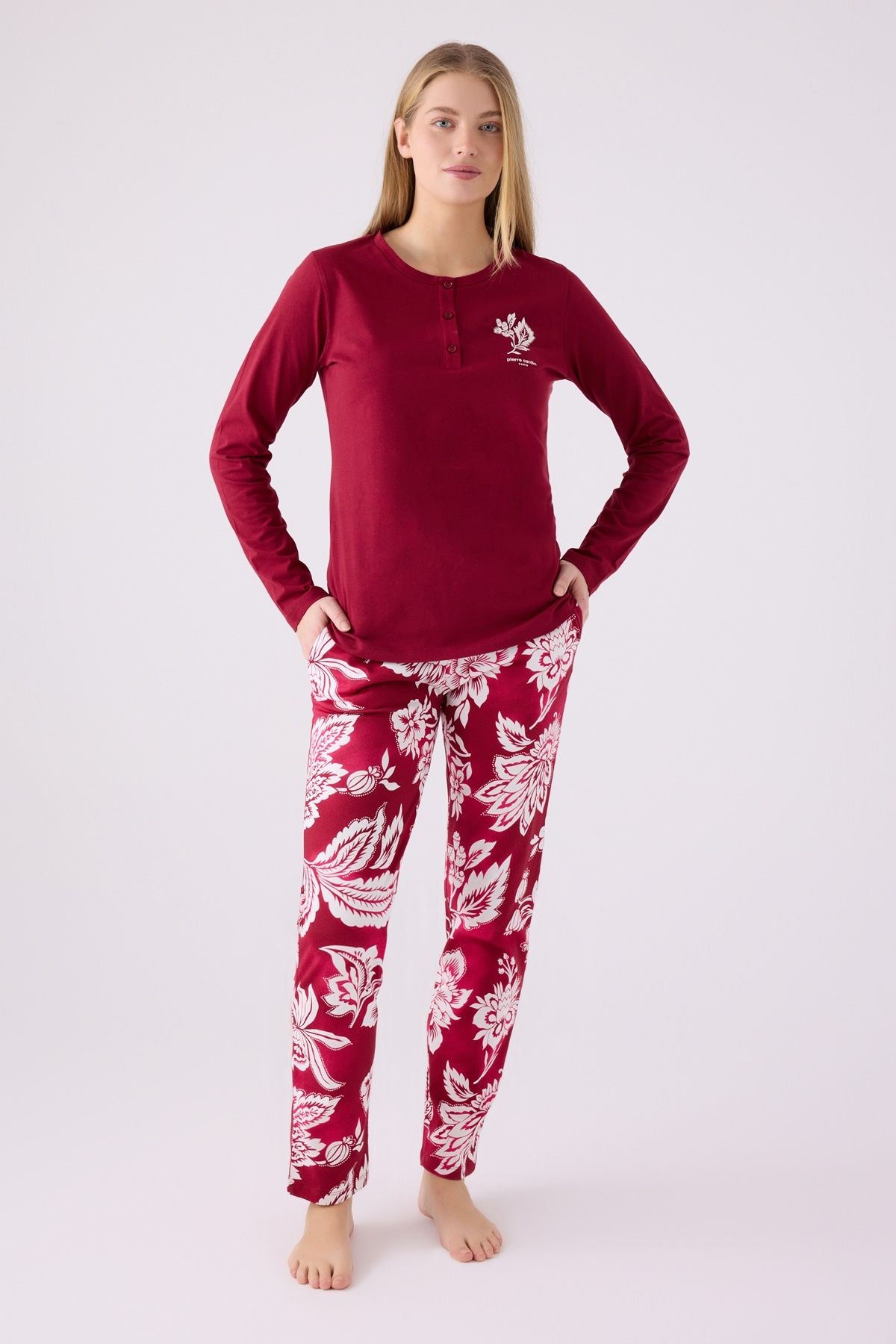 Pierre Cardin Uzunkol Penye Pijama Takım