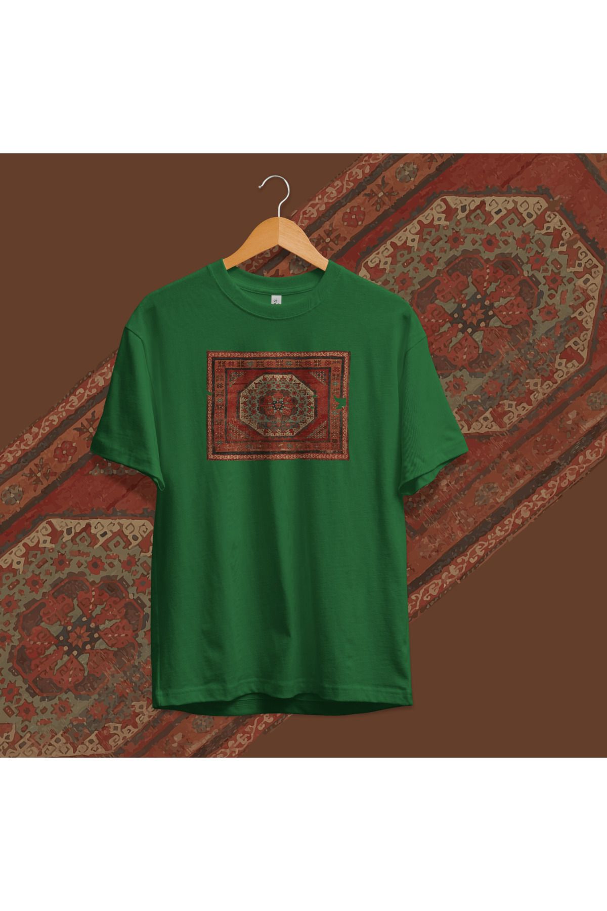 Hystoric Wear Geleneksel Anadolu Halısı Baskılı Basic Tişört