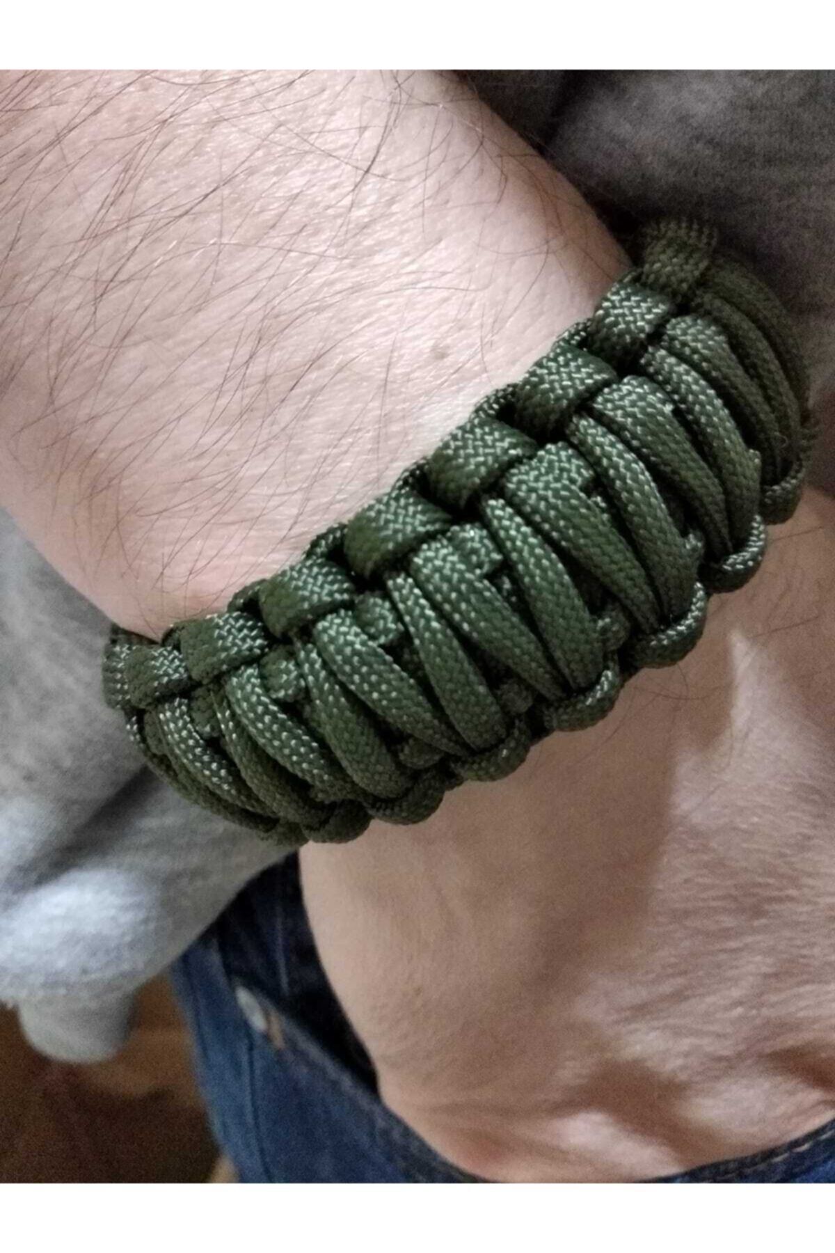 SerenityHaven Haki Kral Cobra Ledli 20 Özellikli Army Bileklik