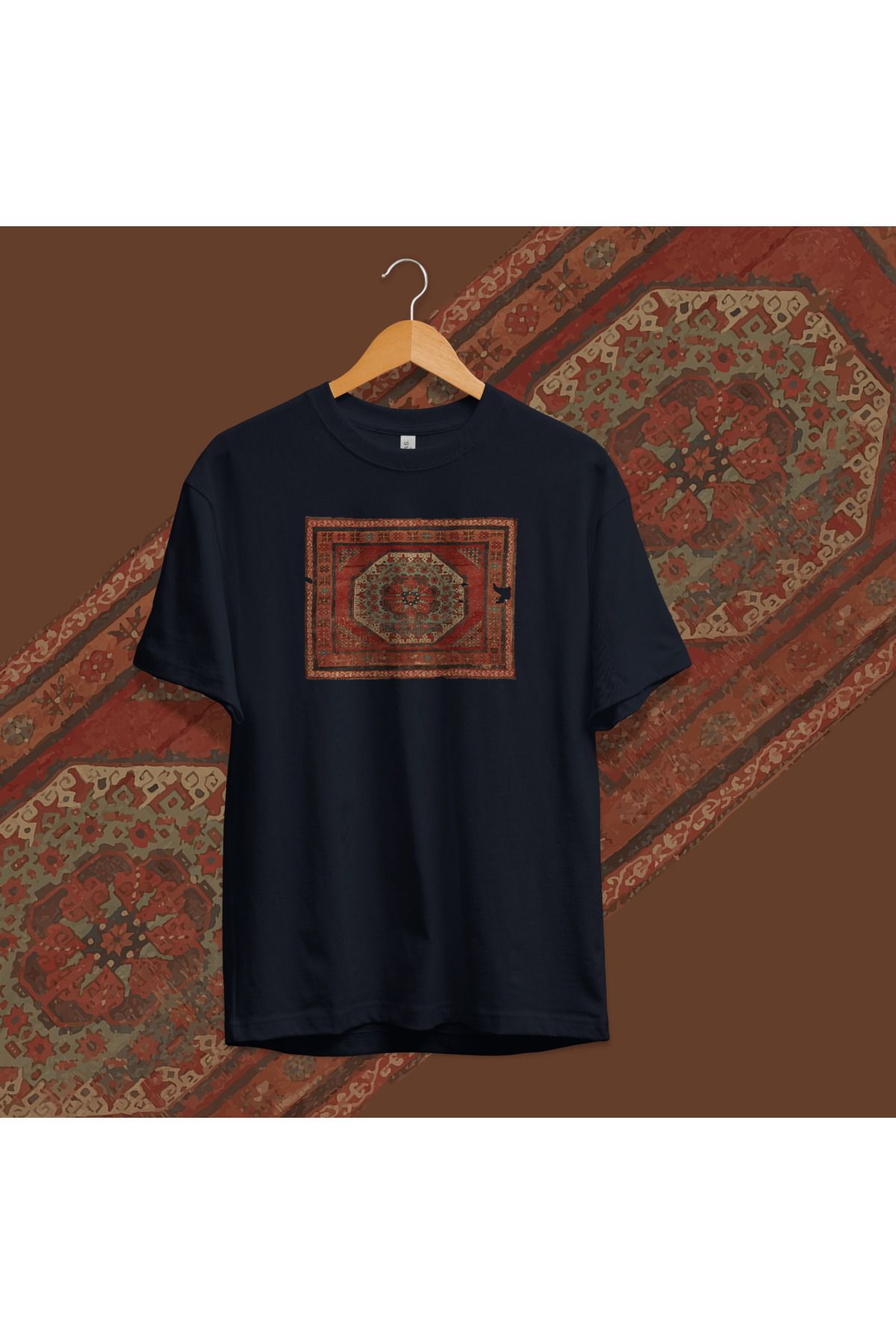 Hystoric Wear Geleneksel Anadolu Halısı Baskılı Basic Tişört