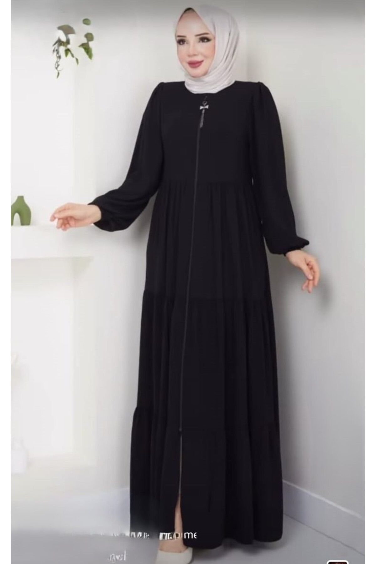 MODA Fermuarlı Ferace Elbise