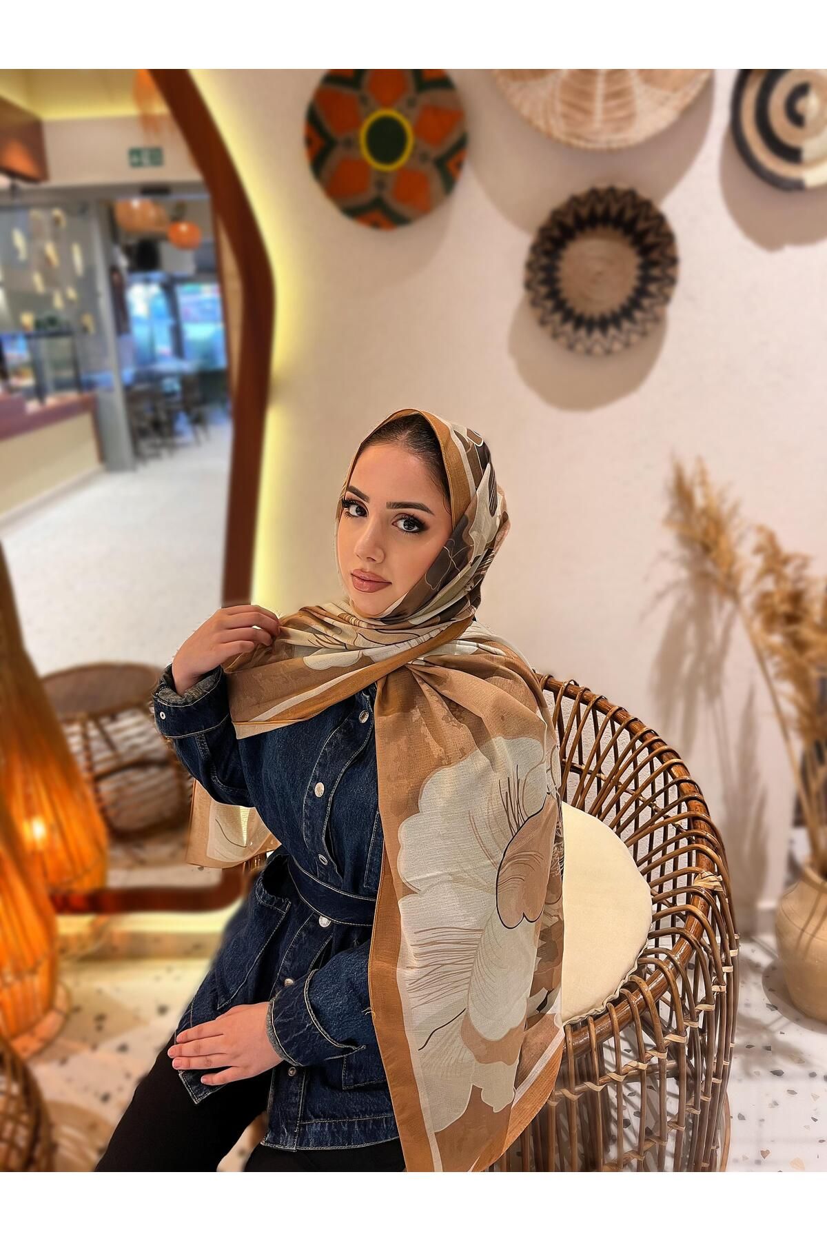 MODA LİNA SERİSİ ALİCE DESEN BAMBU ŞAL