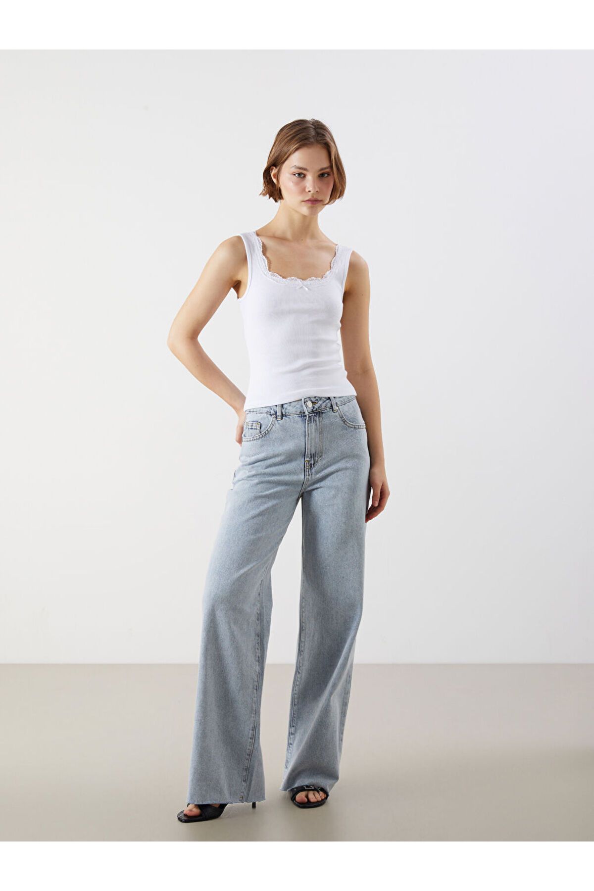 LC Waikiki XSIDE Mavi Wideleg Kadın Jean Pantolon S53104Z8NVY25