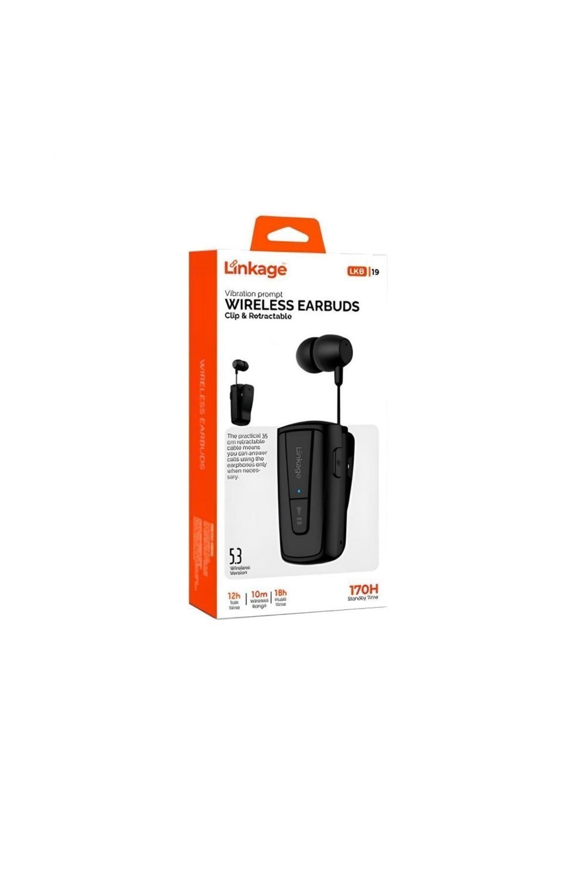Aydoganticaret44 Makaralı Kulaklık Titreşimli Yaka Mandallı Makaralı Bluetooth Kulaklık