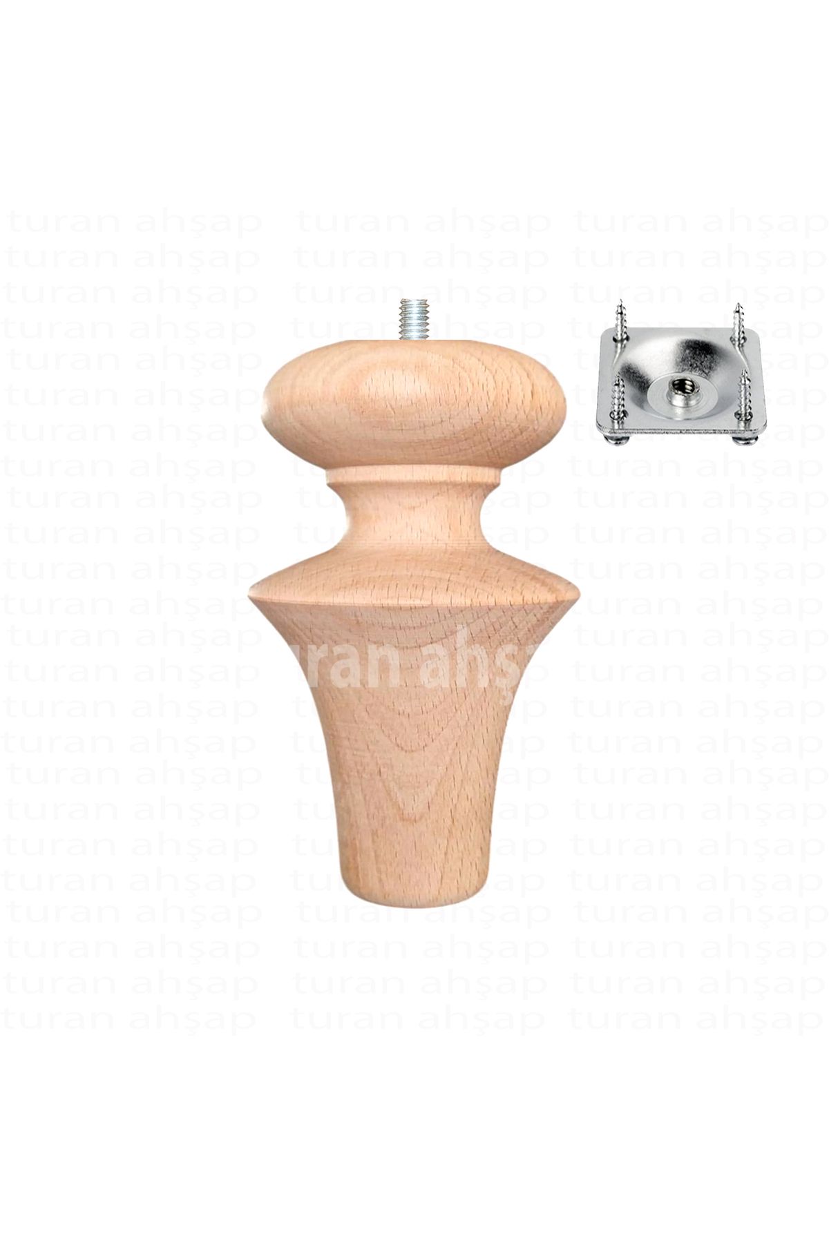 turanahşap Ahşap Koltuk Ayağı / Uzunluk : 15 Cm / Çap : 9.2 Cm