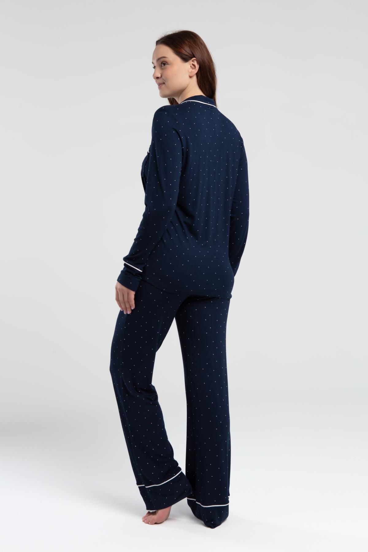 Pierre Cardin Kadın Boydan Düpmeli Pijama Takım