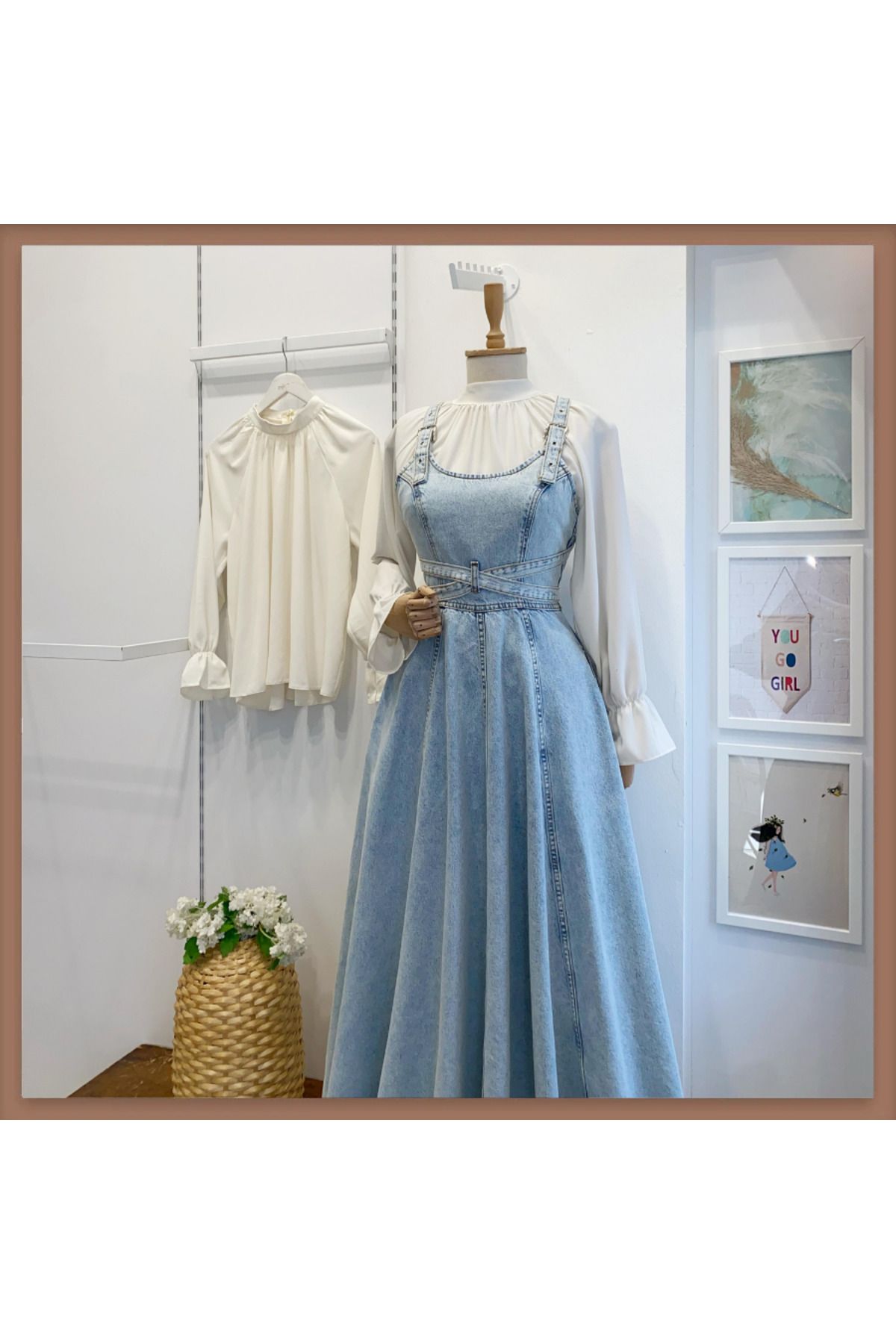 Faya Boutique Light Blue Özel Tasarım Kot Jile