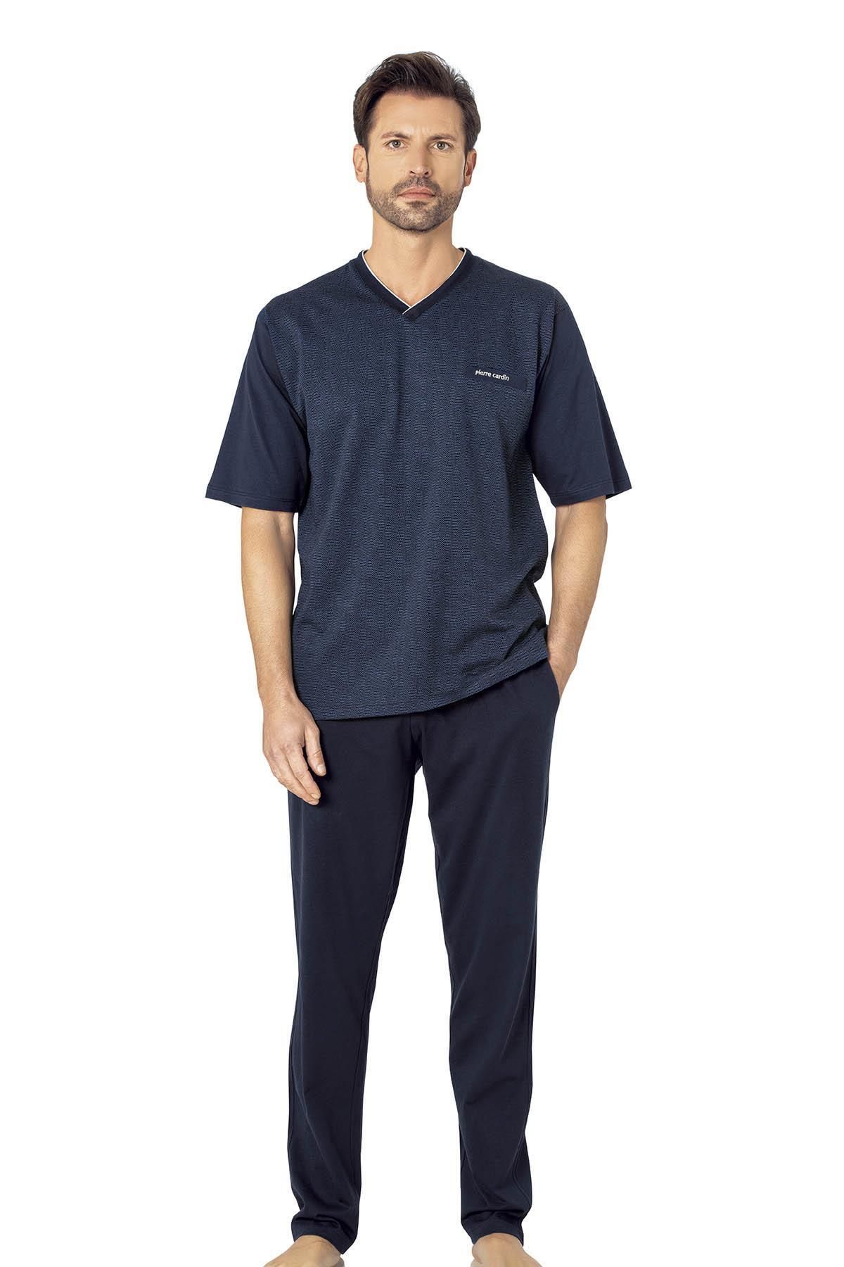 Pierre Cardin %100 Pamuk 3'lü Jakarlı Erkek Pijama Takım, Kutulu Gönderilmektedir