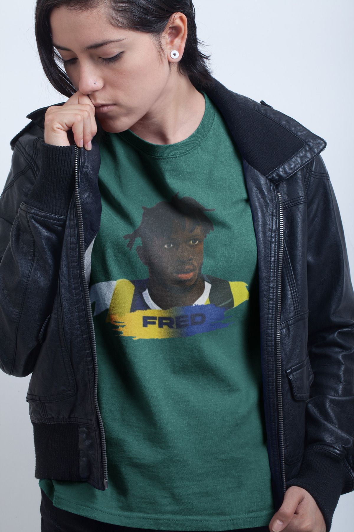 Biy Store Fred fotograf forma baskılı unisex kadın erkek kısa kollu tişört t-shirt