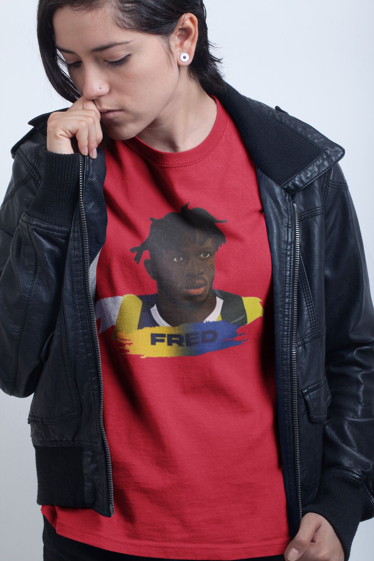 Biy Store Fred fotograf forma baskılı unisex kadın erkek kısa kollu tişört t-shirt