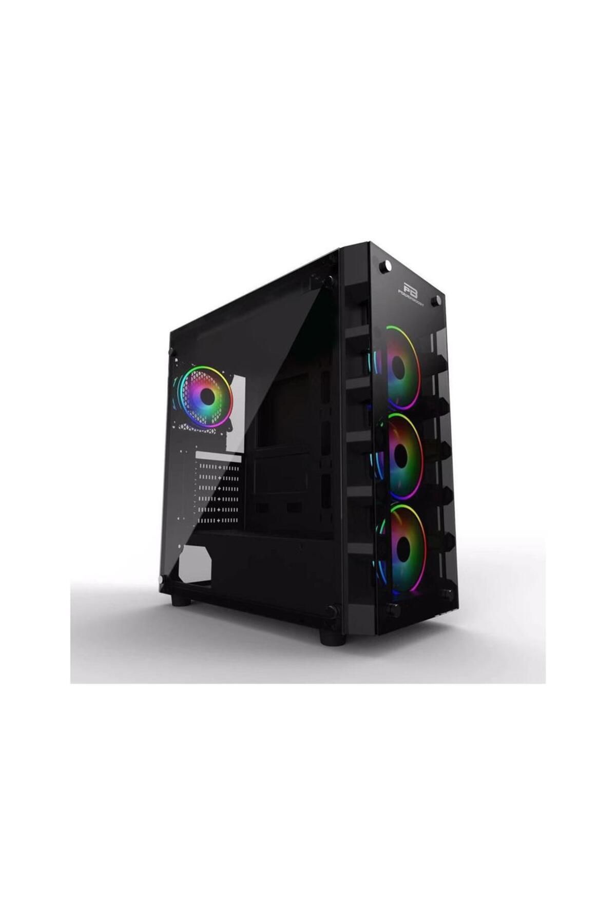 Vobotek Teknoloji PowerBoost X59RGB-650W 80+ USB 3.0 Tempered Glass 6 x RGB Fanlı Gaming Kasa (JBST-X59RGB-650)
