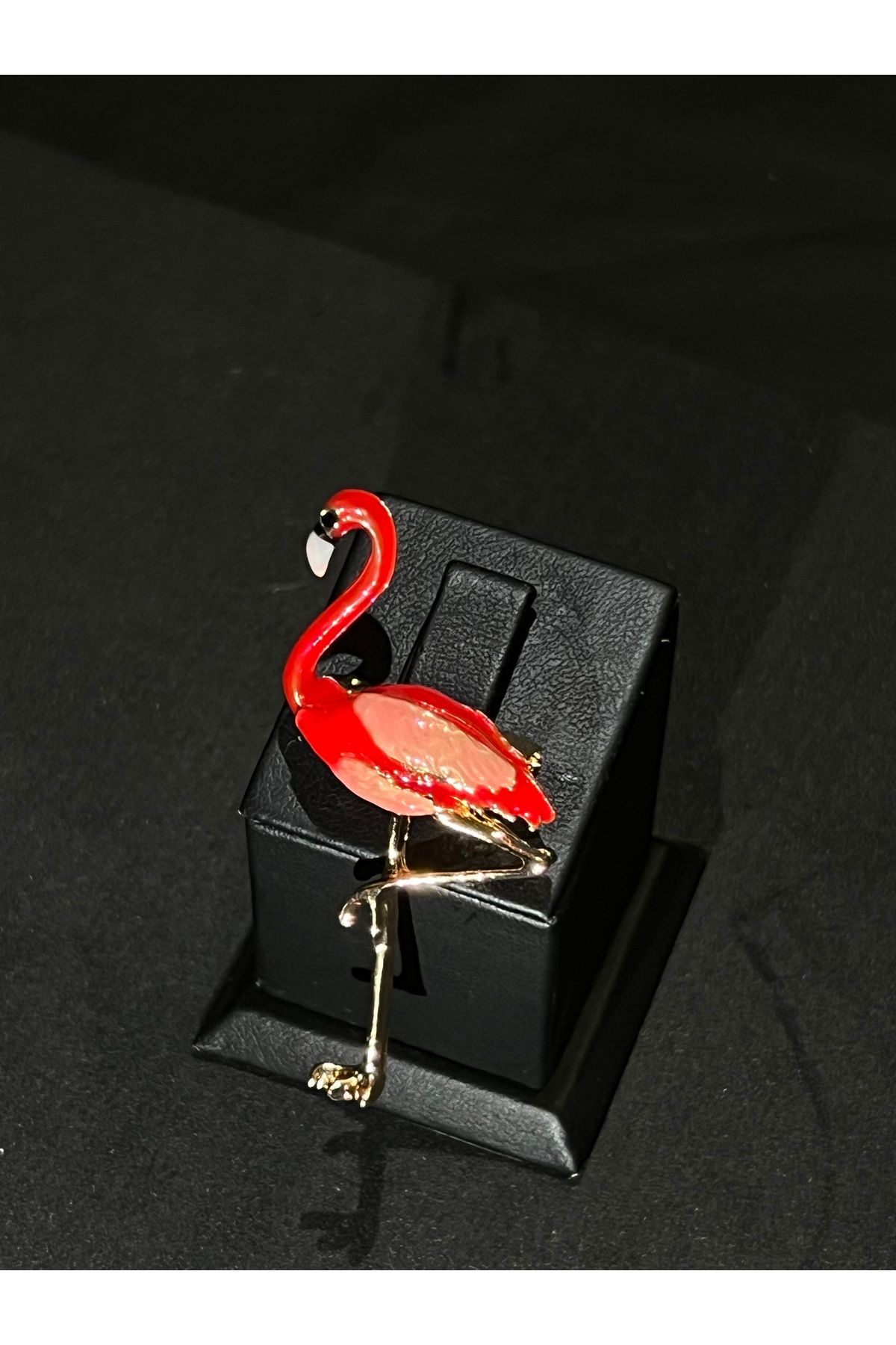 Past Life 🦩 Kırmızı Flamingo Figürlü Broş 🦩