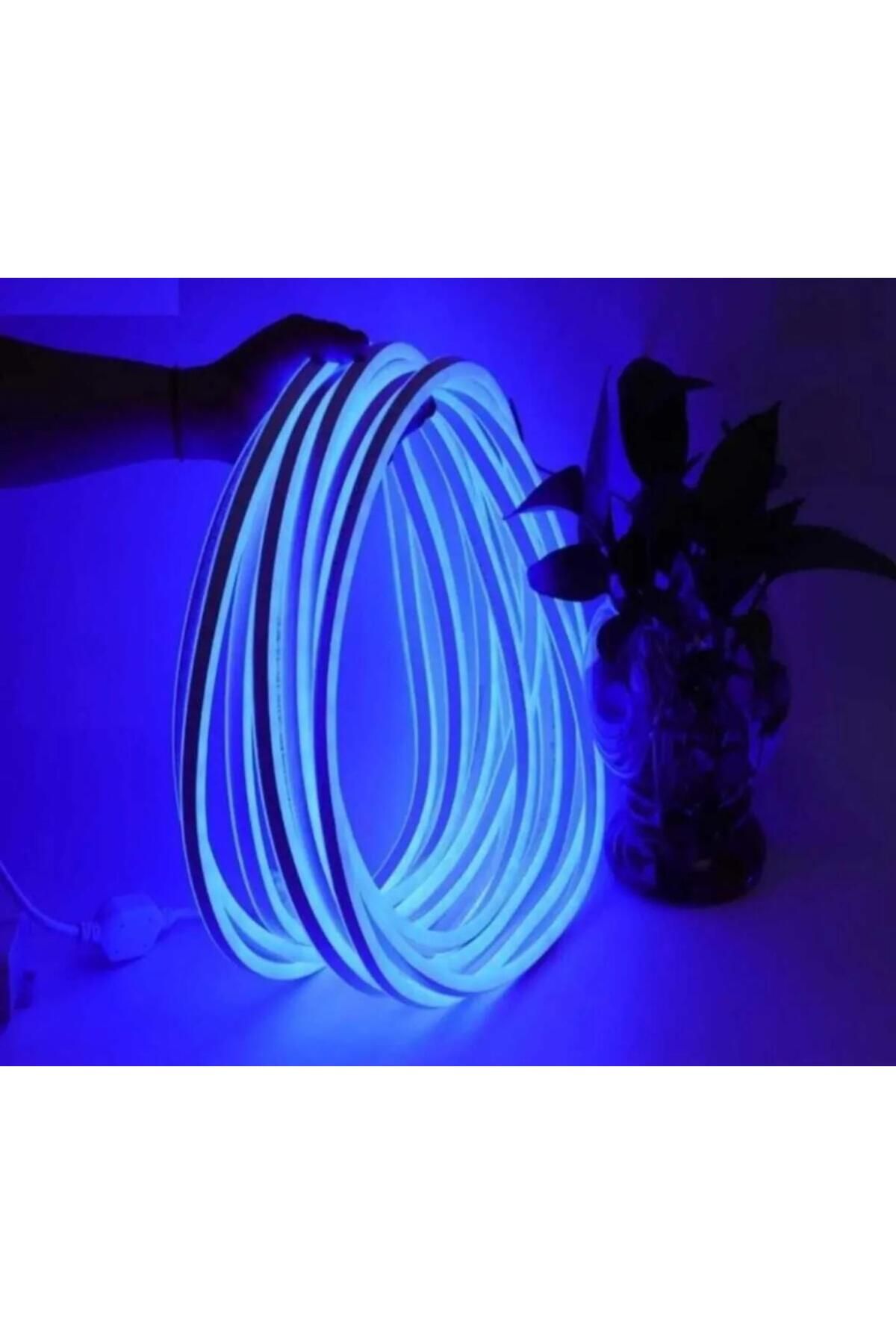 Adrift Neon Esnek Şerit Led 5 Metre MAVİ + 220 Volt Fiş