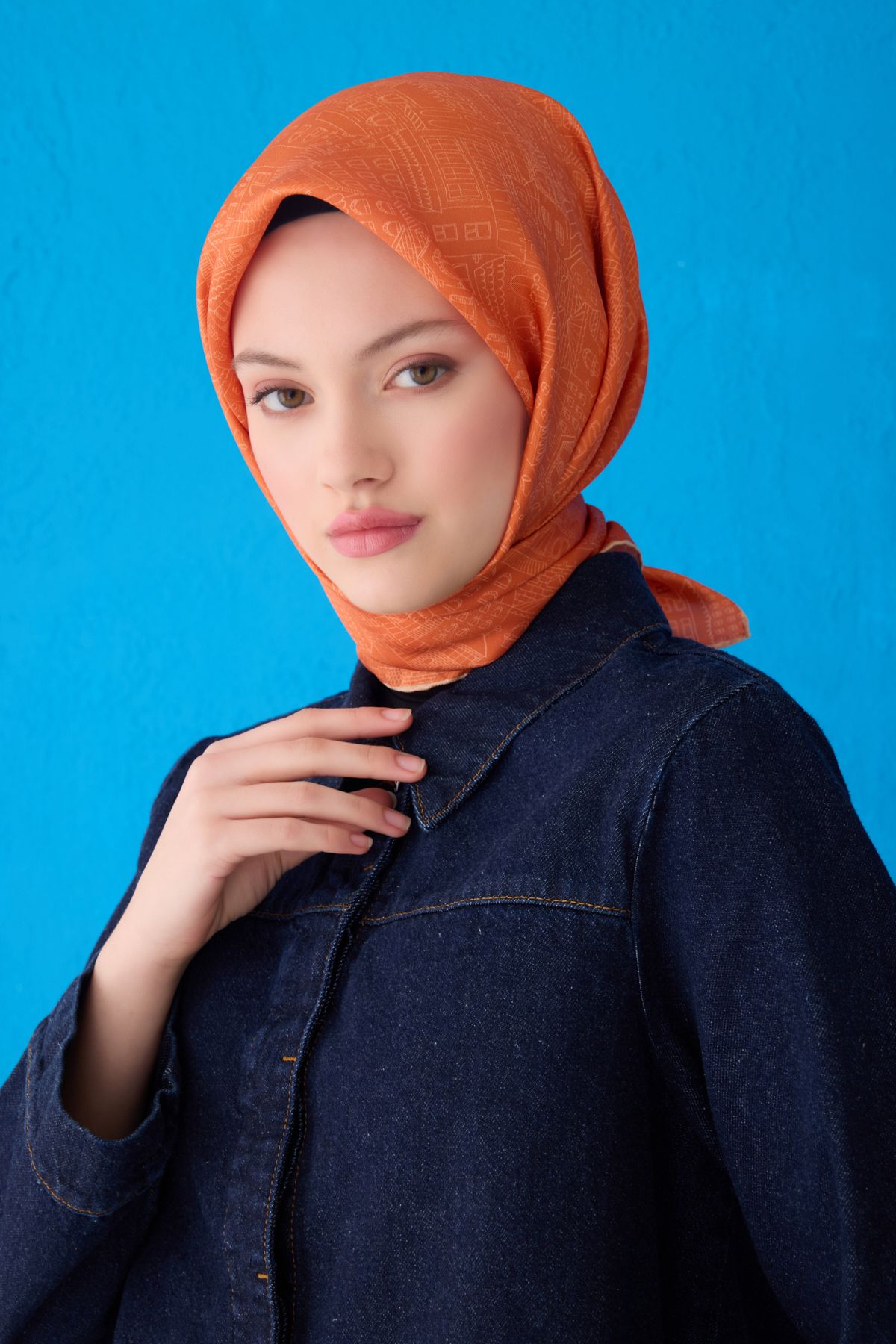 Belli BELLİ SAF İPEK EŞARP 4110D (TWİLL)-66