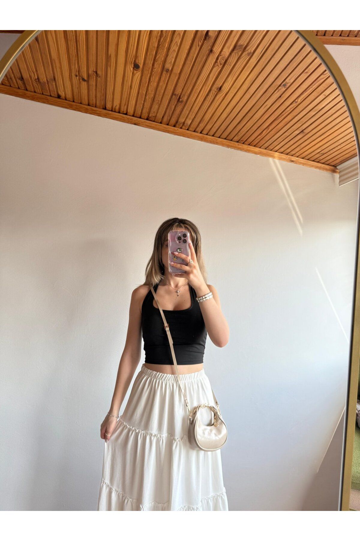 emelimin CC Model Mini Boy Vizon Aksesuar Detaylı Kadın El ve Omuz Çanta