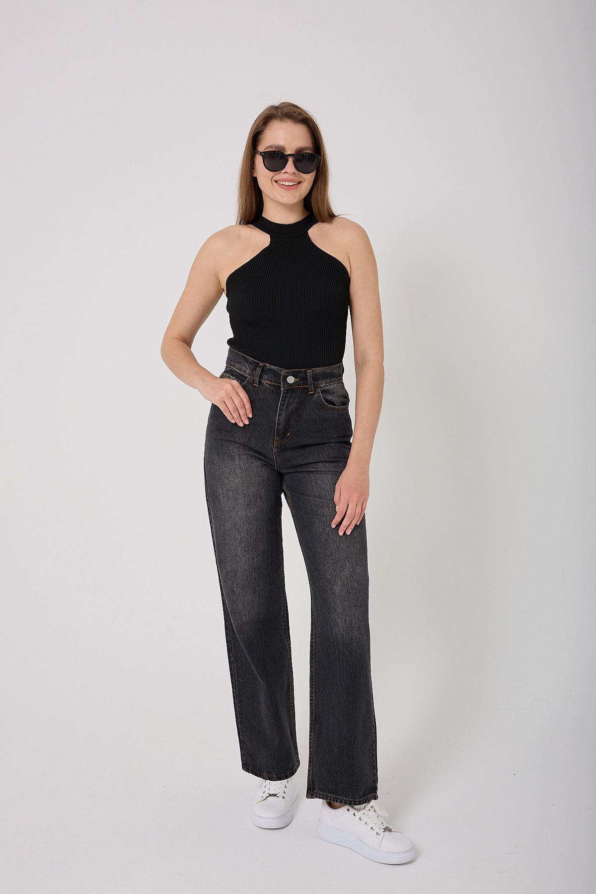 ADENLİNA Palazzo Denim Pantolon