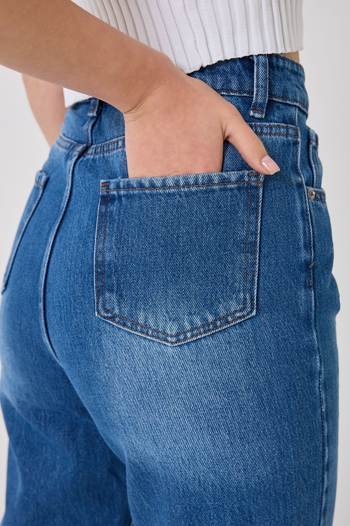 ADENLİNA Mom Denim Pantolon