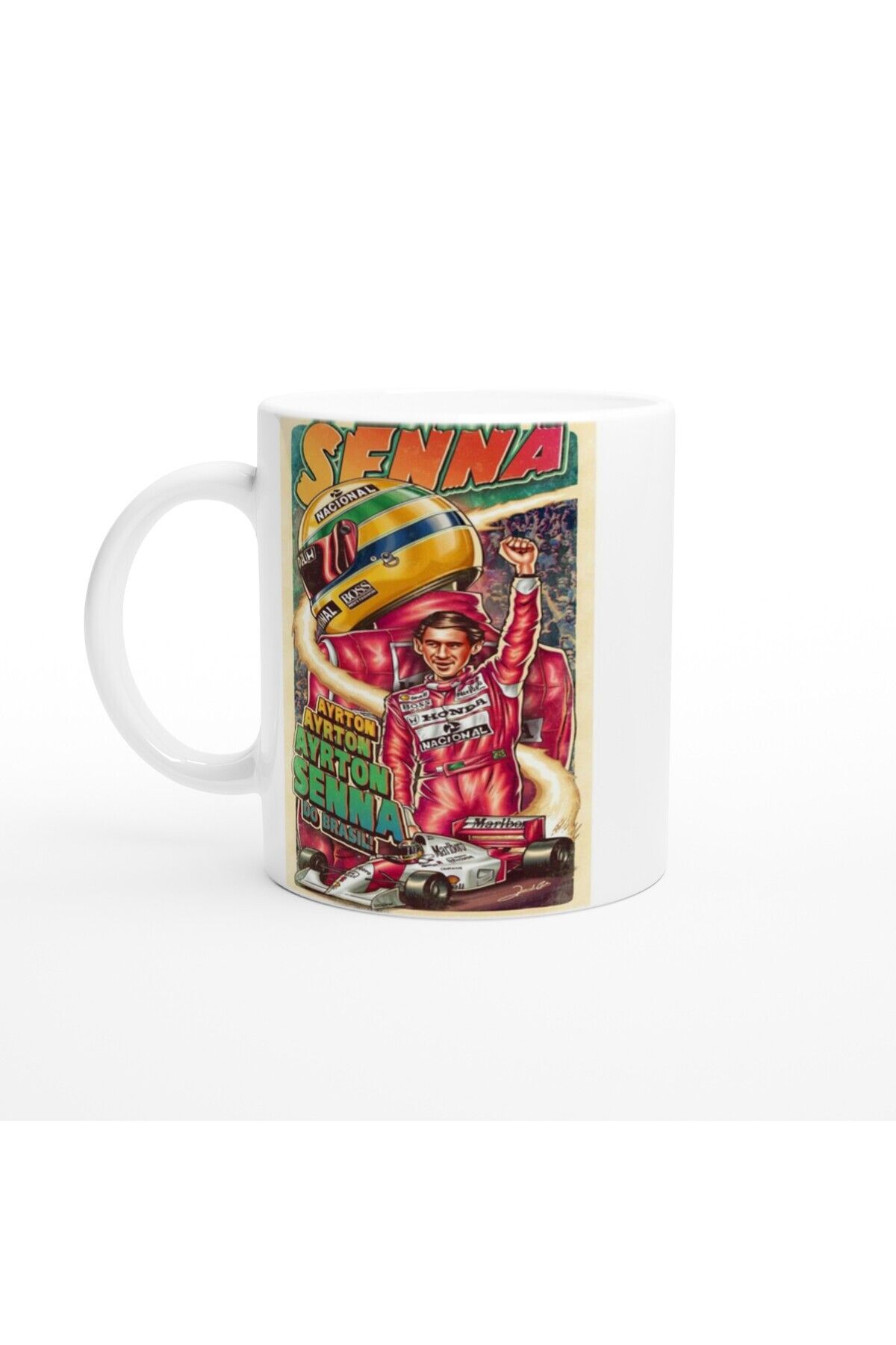 DERWARDEIN Ayrton Senna Efsanesi Retro Kupa Bardak