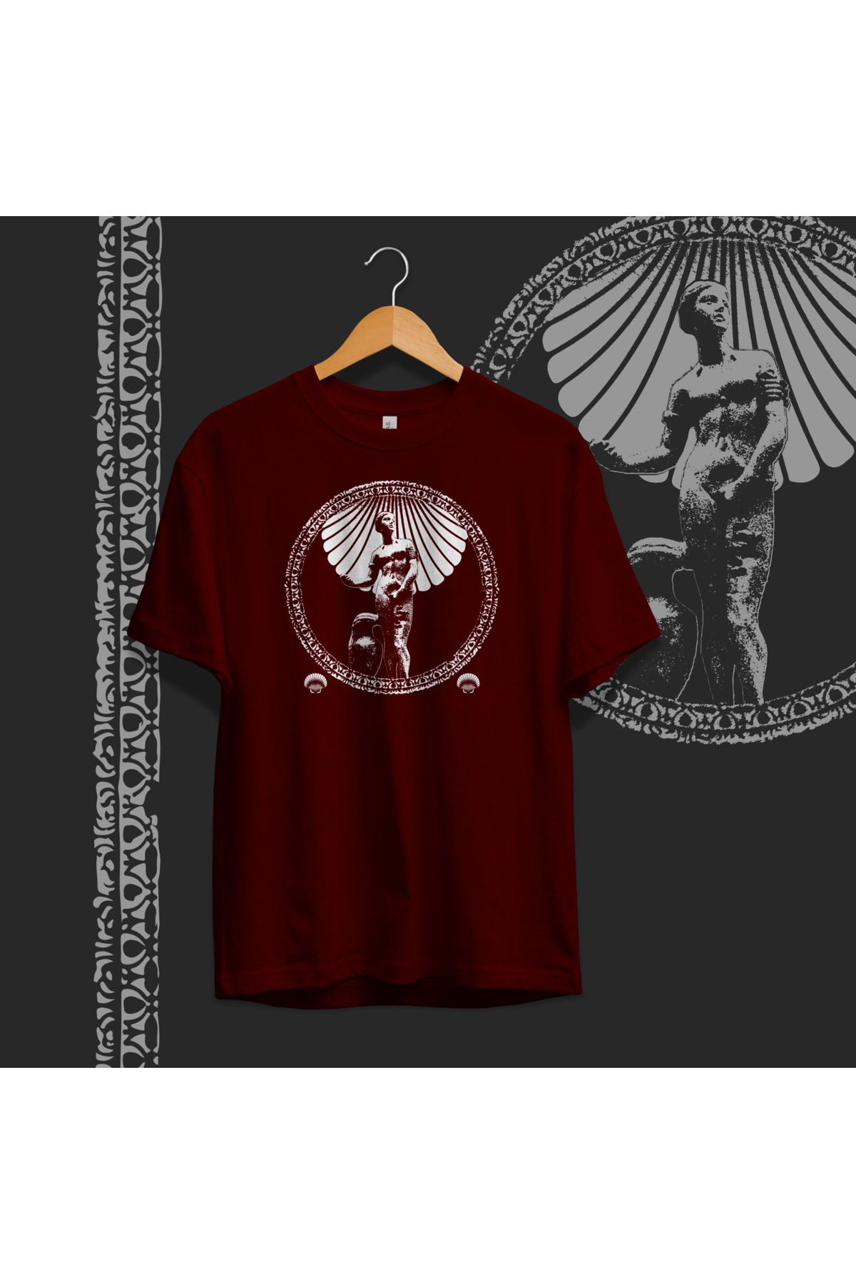 Hystoric Wear Troia Afrodit'i Baskılı Basic T-shirt