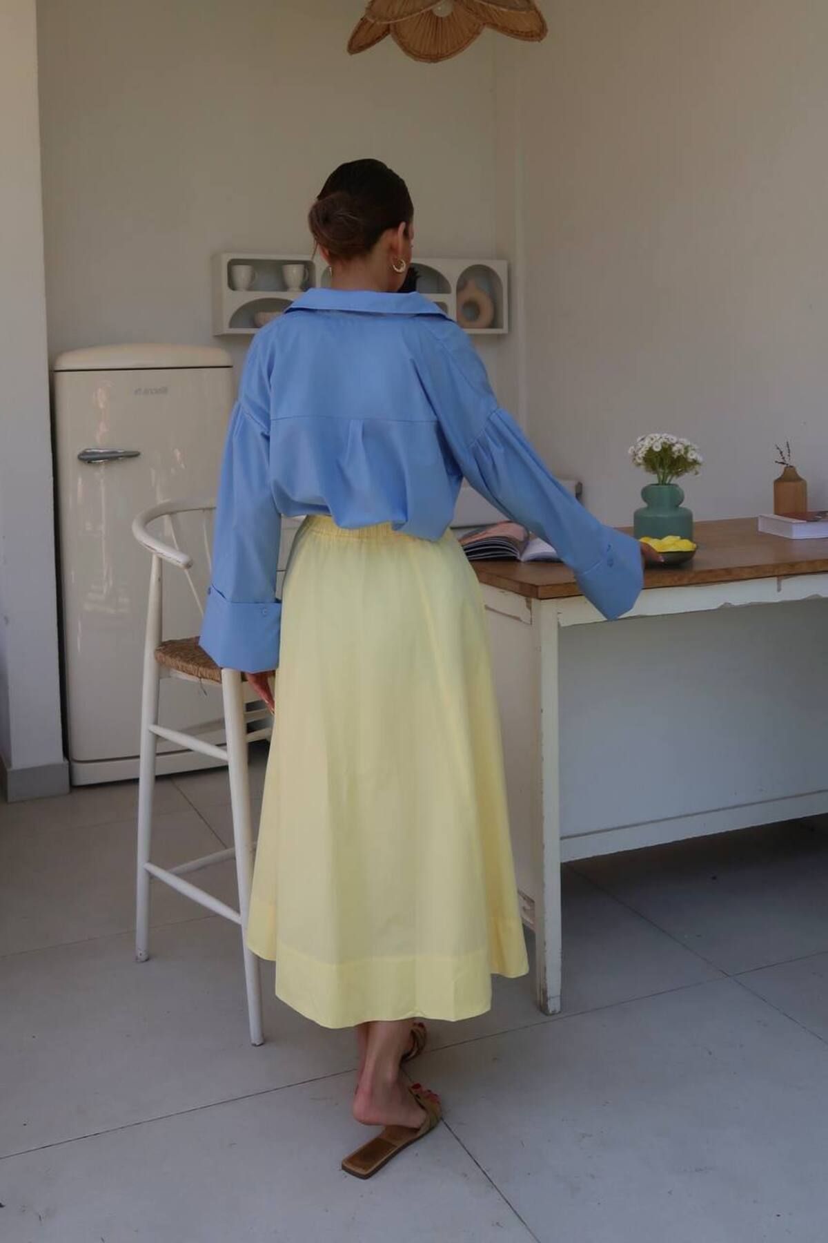 Butik Midi Kloş Etek